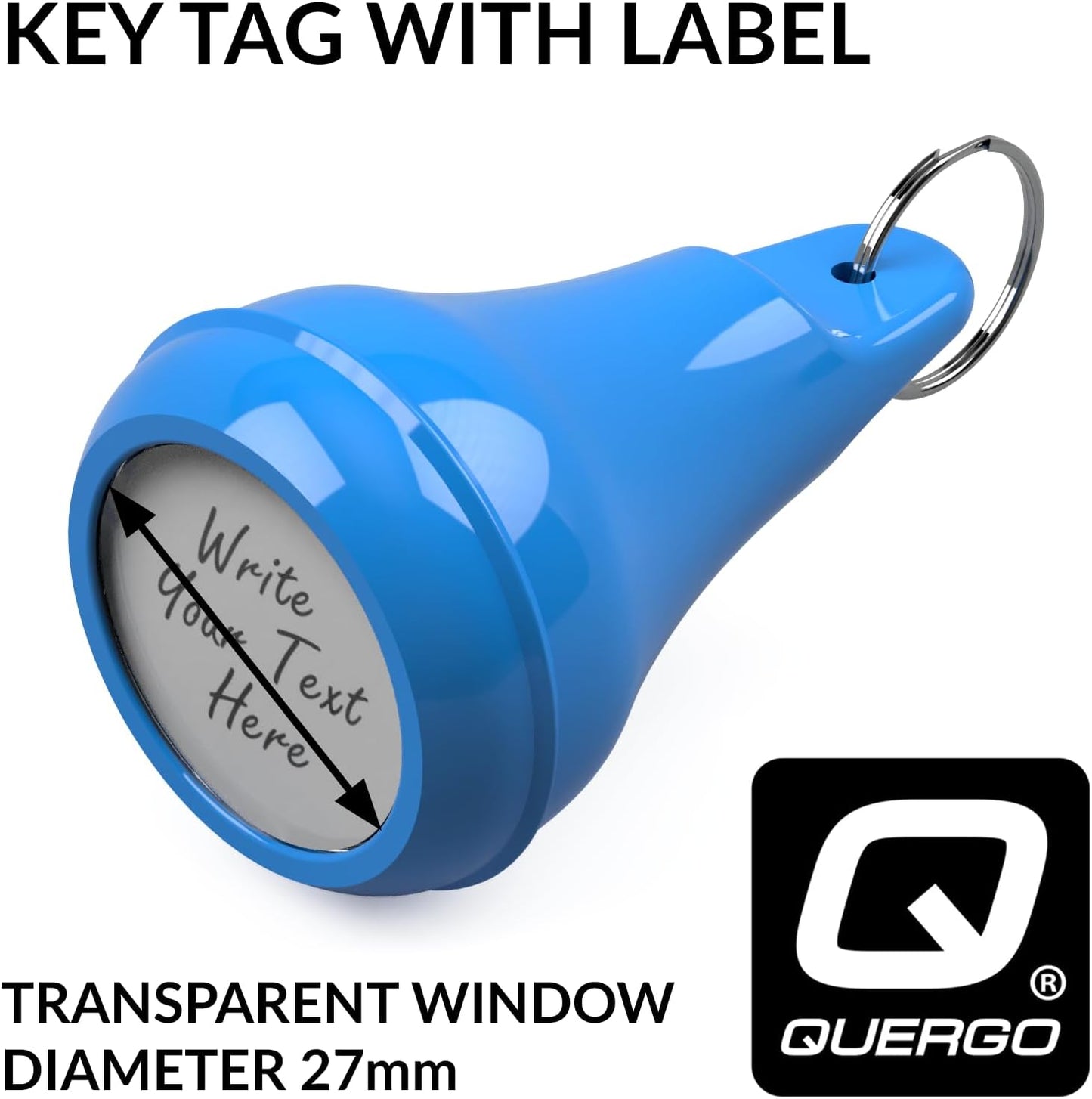 10-Pack Large Heavy Duty Key Tags with Labels & Split Rings