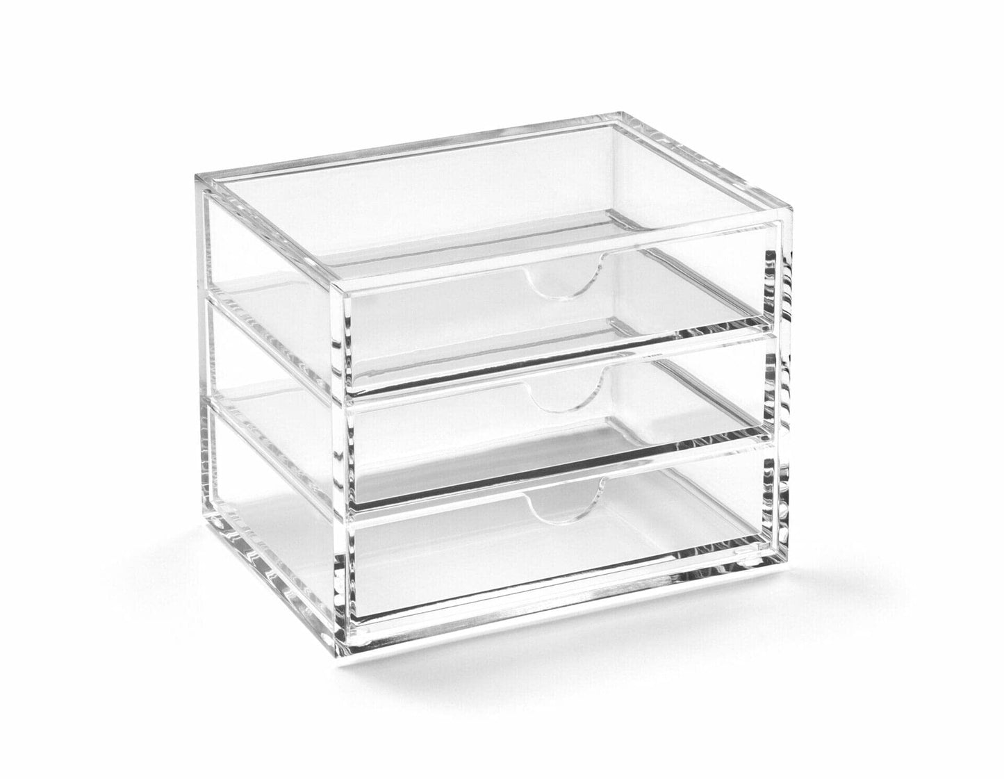 Very Small Clear Acrylic 3 Drawer Chest for Jewelry & Stationery-CentralDepot247