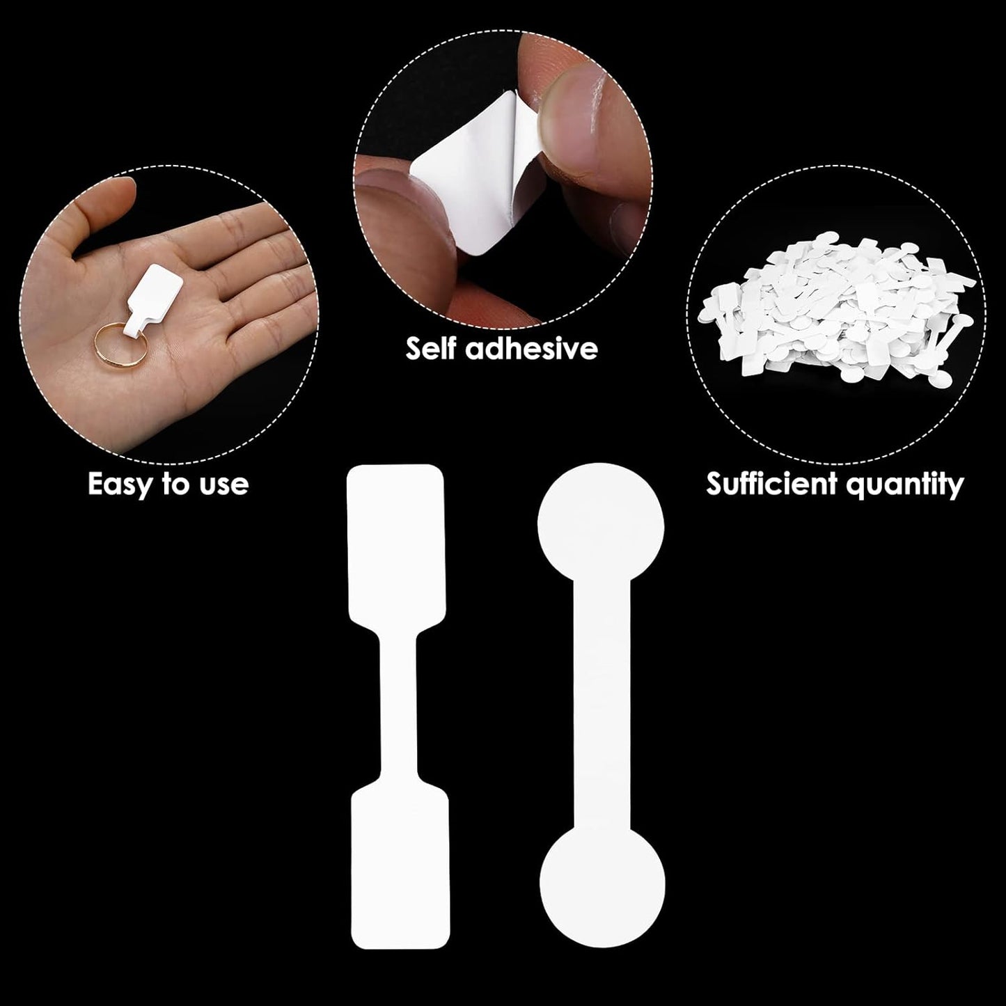 Prasacco 600 Pieces Blank Jewelry Price Stickers - Self Adhesive Tags