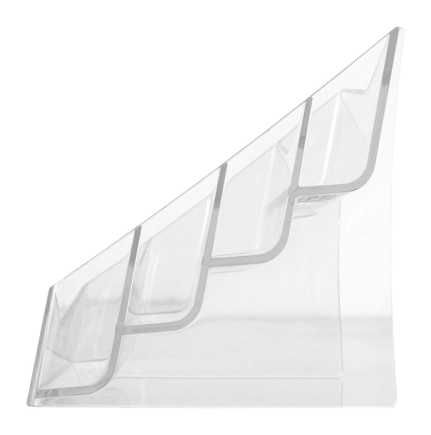 The Helpdesk Business Card Holder - 4 Compartments, Transparent-CentralDepot247