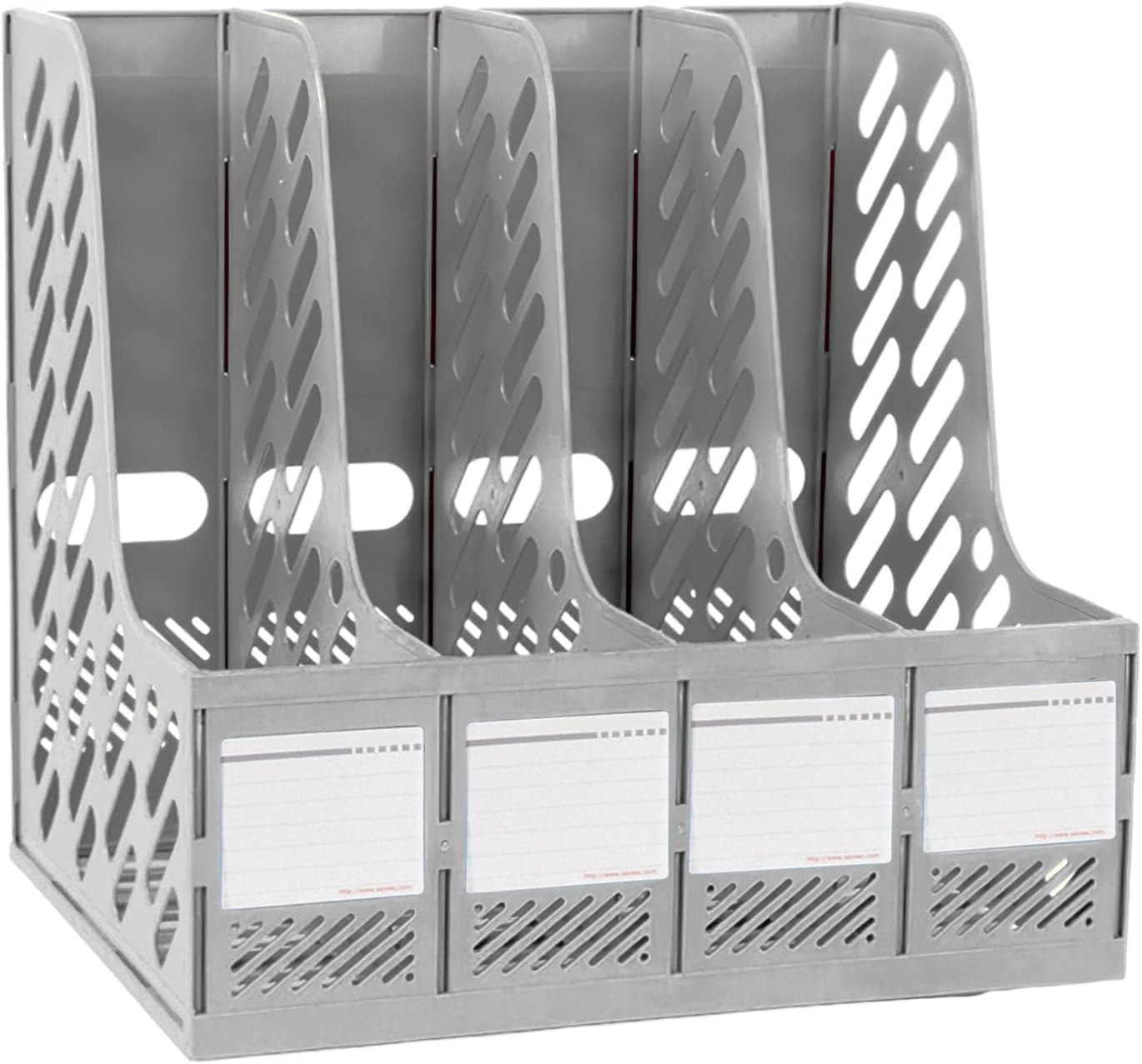 Sturdy A4 Magazine File Holder with 4 Sections - Desktop Organizer-CentralDepot247