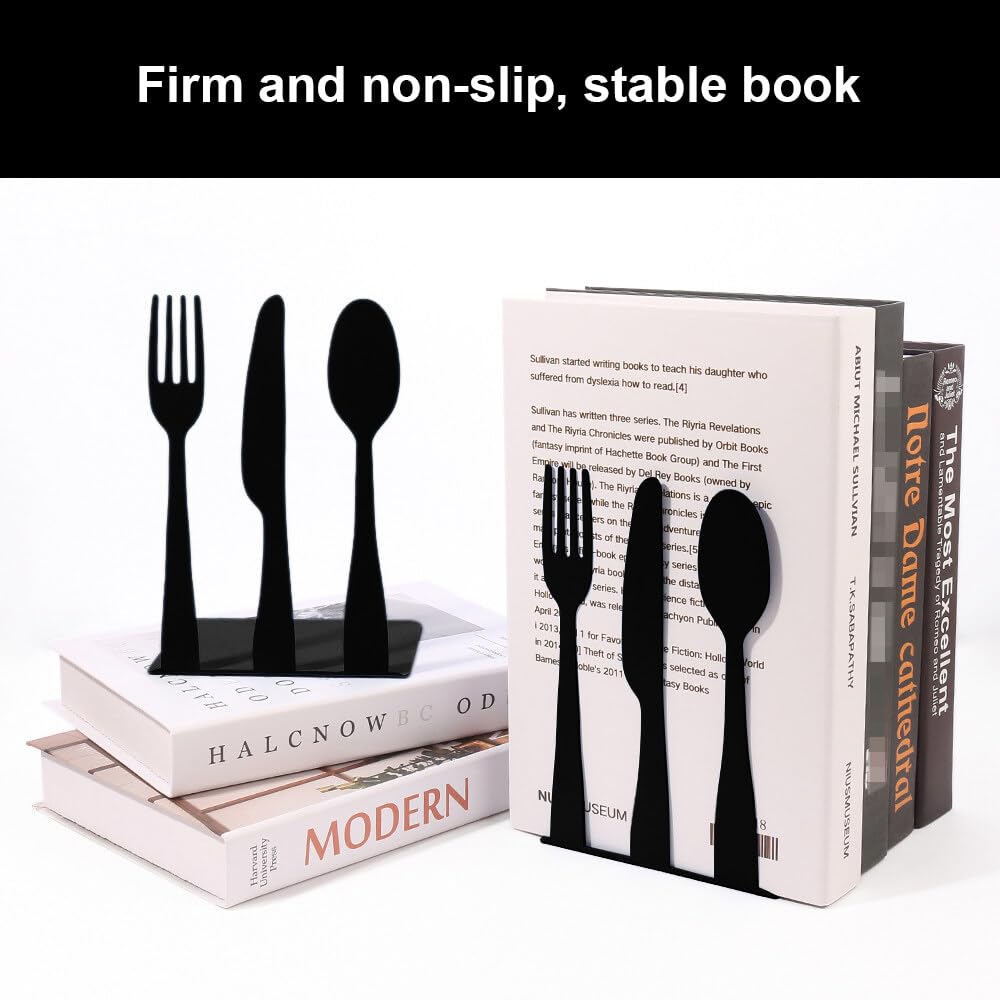 Sturdy Metal Bookends - Set of 2 for Shelves and Office-CentralDepot247