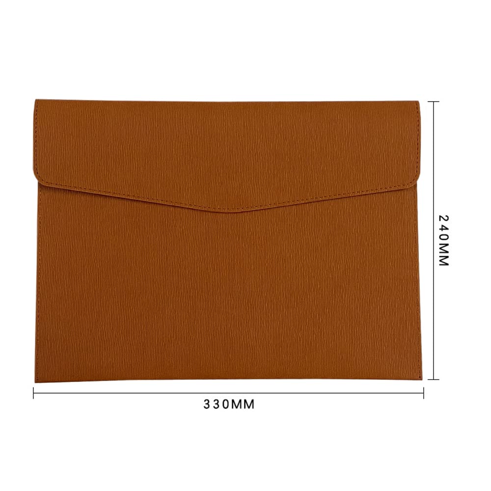 PU Leather A4 File Folder Waterproof Portfolio Envelope Case 13x9.5 inch