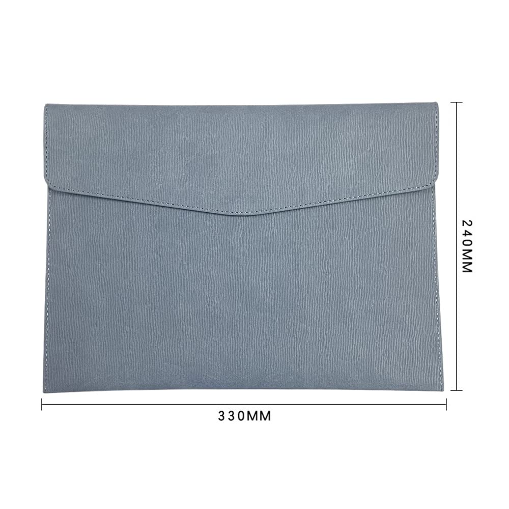 PU Leather A4 File Folder Waterproof Portfolio Envelope Case 13x9.5 inch