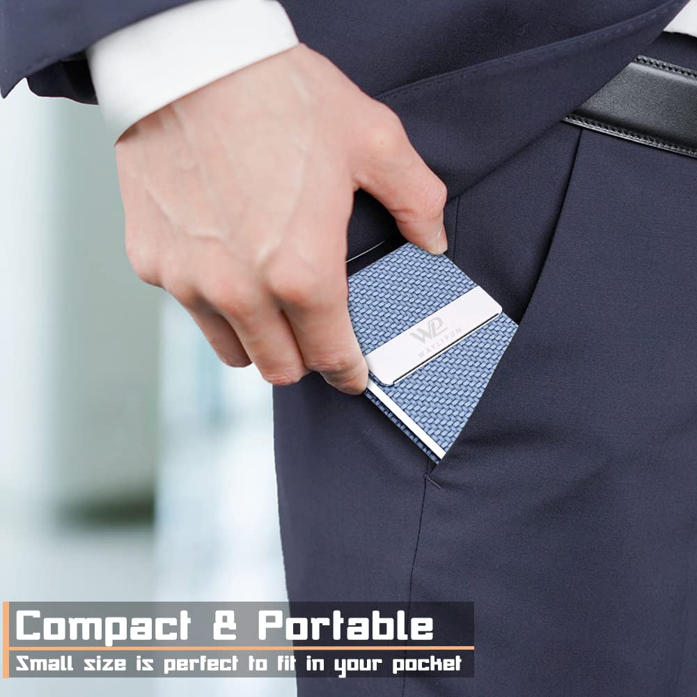 Professional PU Leather & Stainless Steel Business Card Holder - Coffee-CentralDepot247