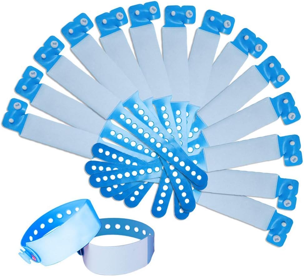 SwirlColor Disposable Waterproof Event Wristbands for Kids - 100 Pack