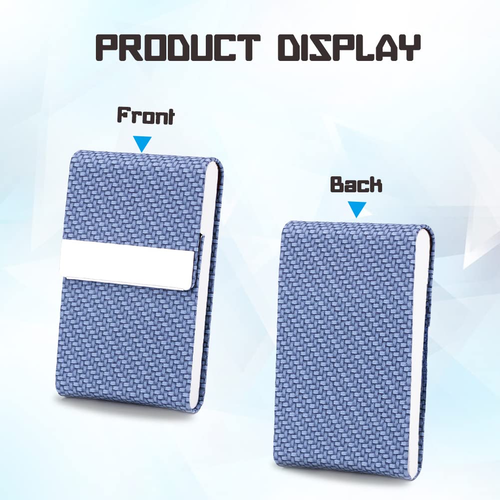 Professional PU Leather & Stainless Steel Business Card Holder - Coffee-CentralDepot247