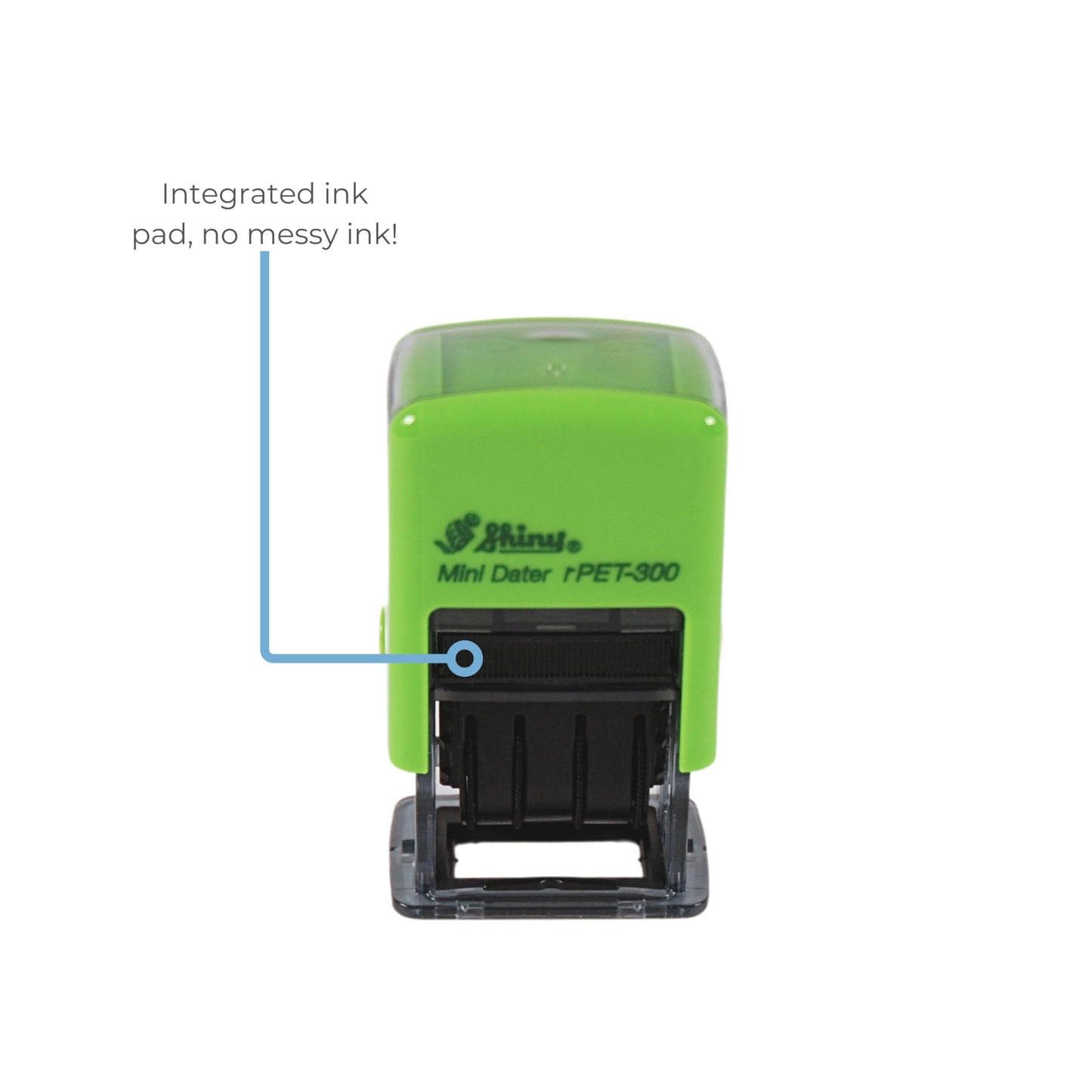 Self Inking Date Stamp - 3.8mm Character Height, Green Ink