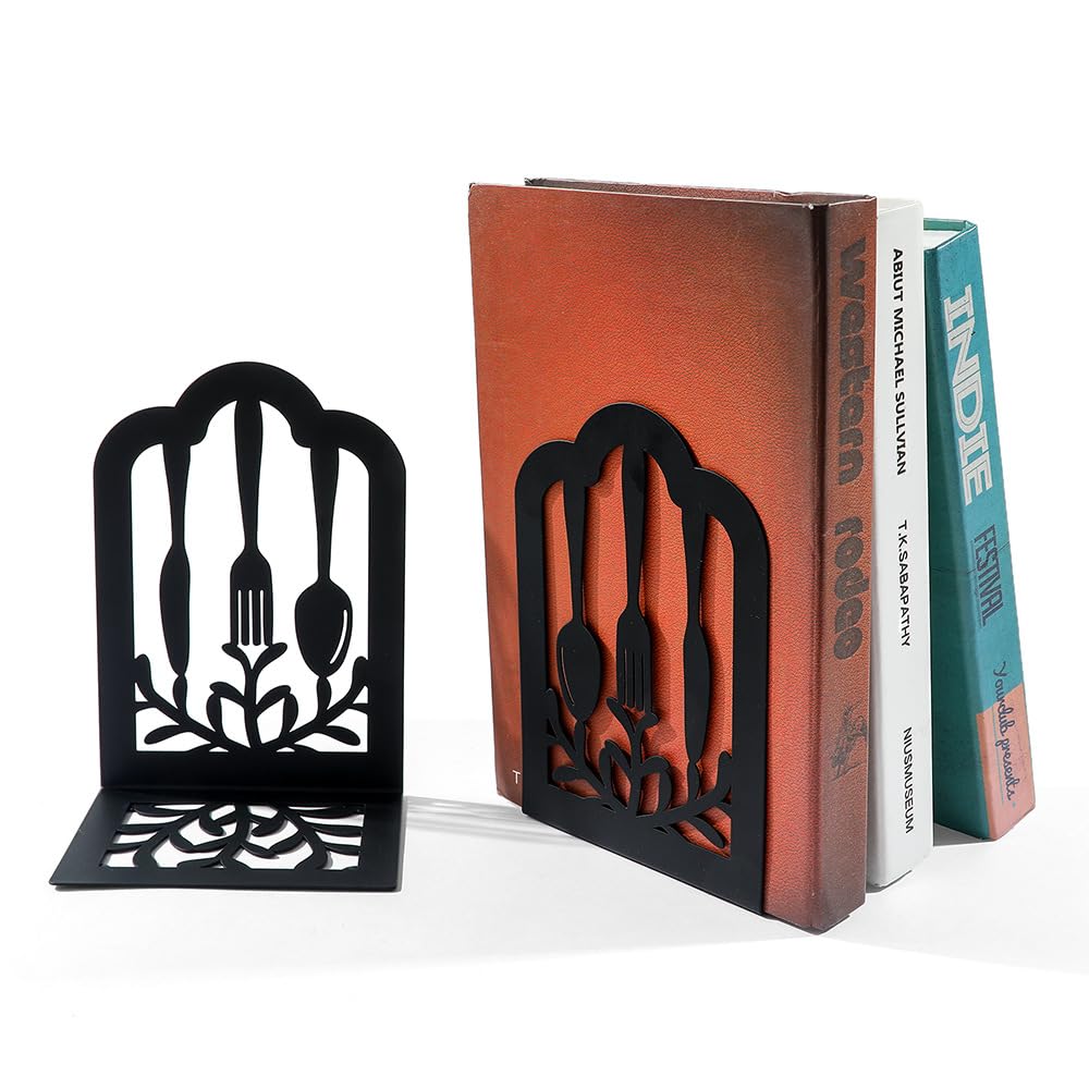 Sturdy Metal Bookends - Set of 2 for Shelves and Office-CentralDepot247