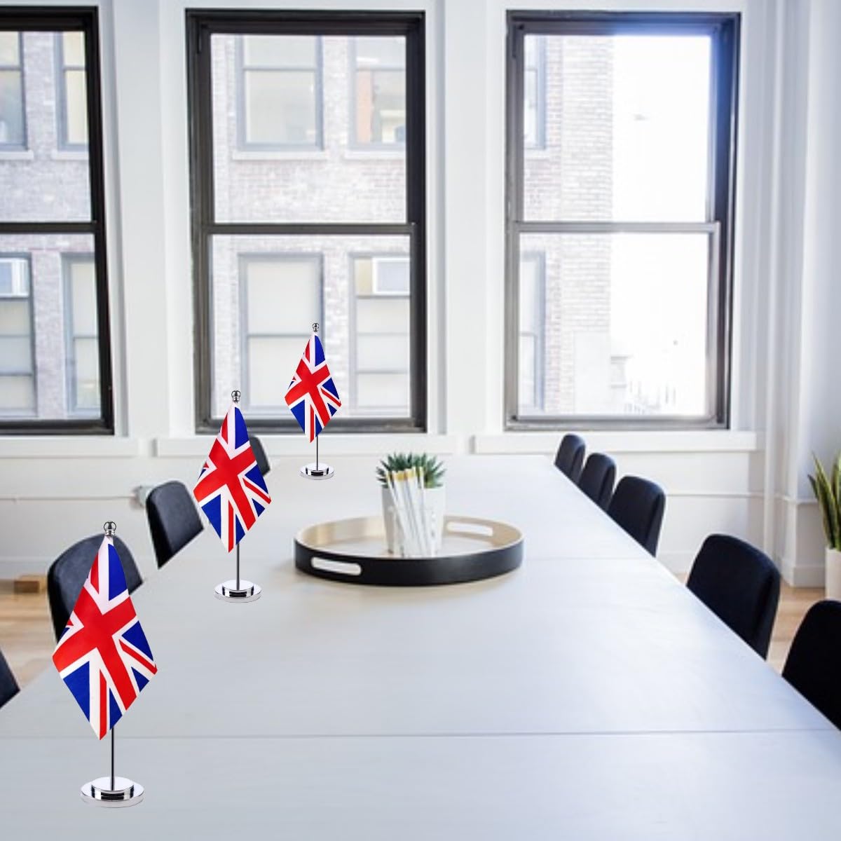 UK Table Flag with Stainless Steel Stand - Union Jack Desktop Flag-CentralDepot247