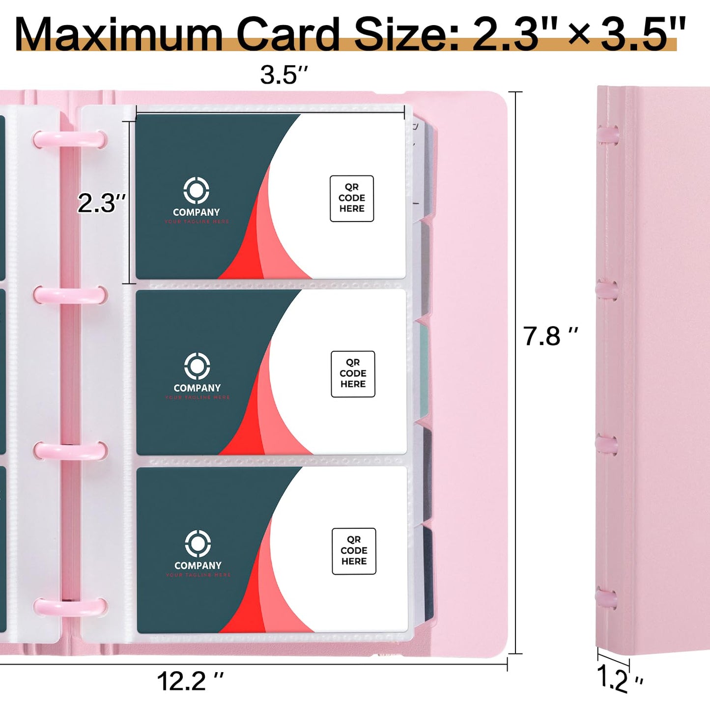 Portable Business Card Holder - Organizes 180 Cards, Black-CentralDepot247