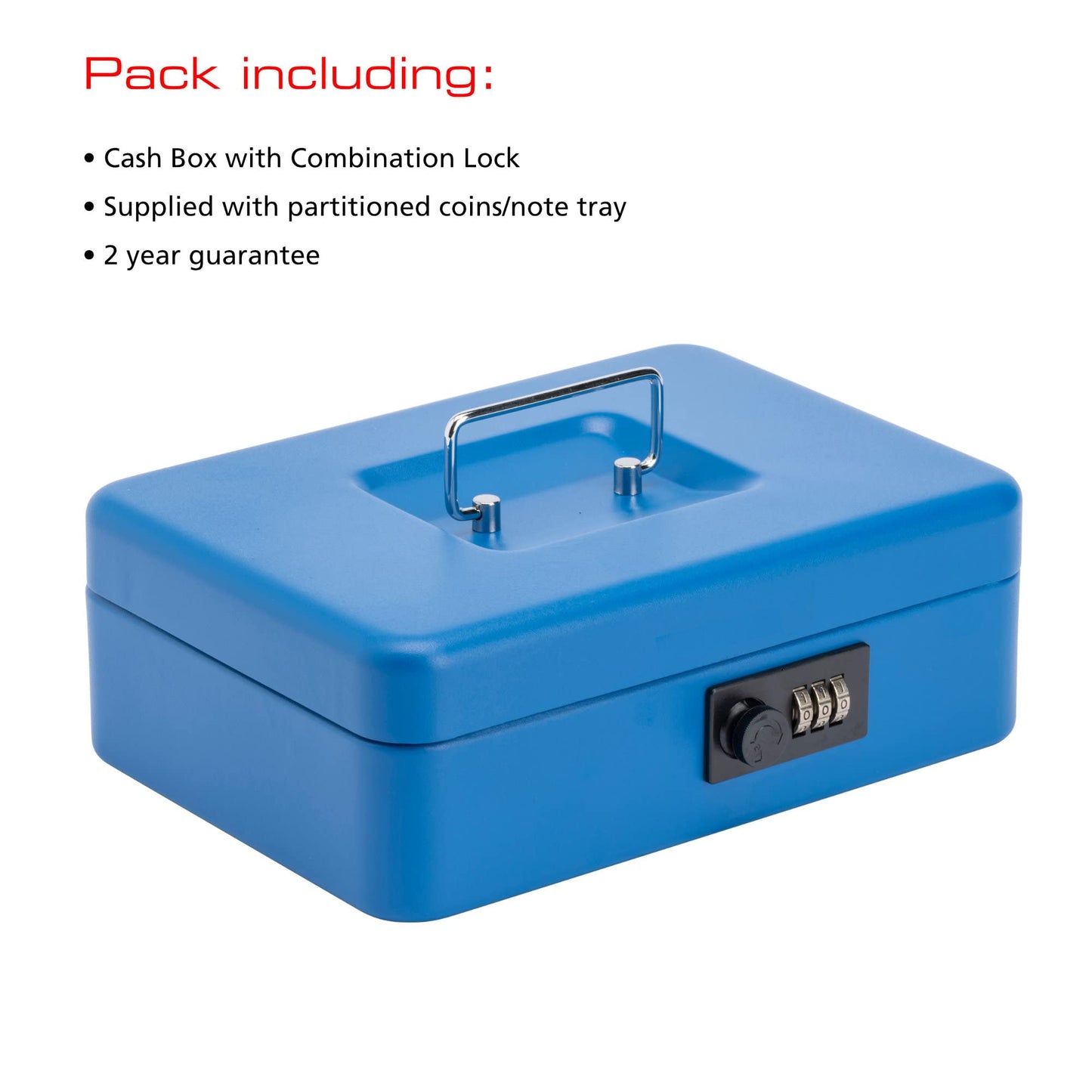 Sterling 10" Combination Lock Cash Box - Blue