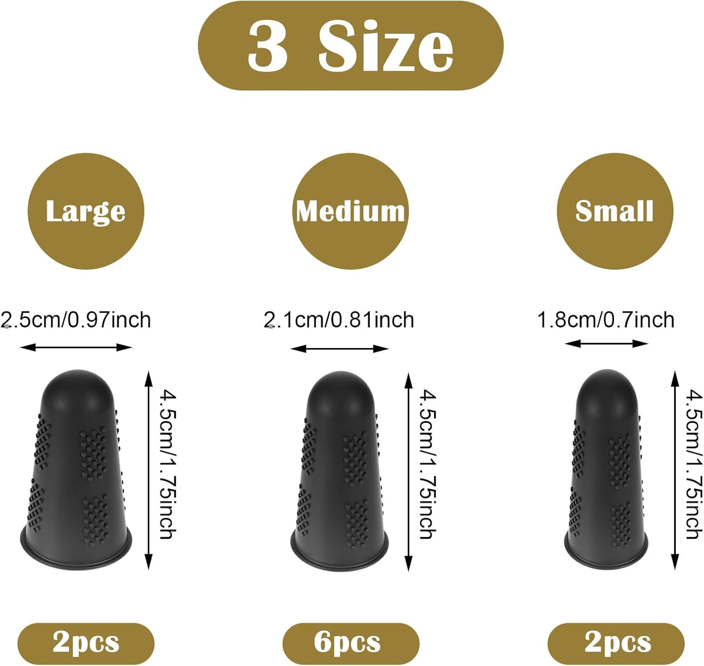 10 Pcs Silicone Finger Protectors - 3 Sizes for Various Tasks-CentralDepot247