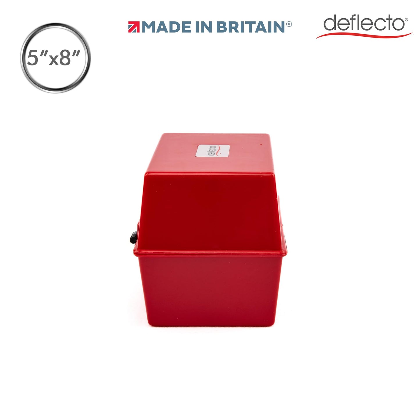 Value Size 8 x 5 Index Card Box - Red