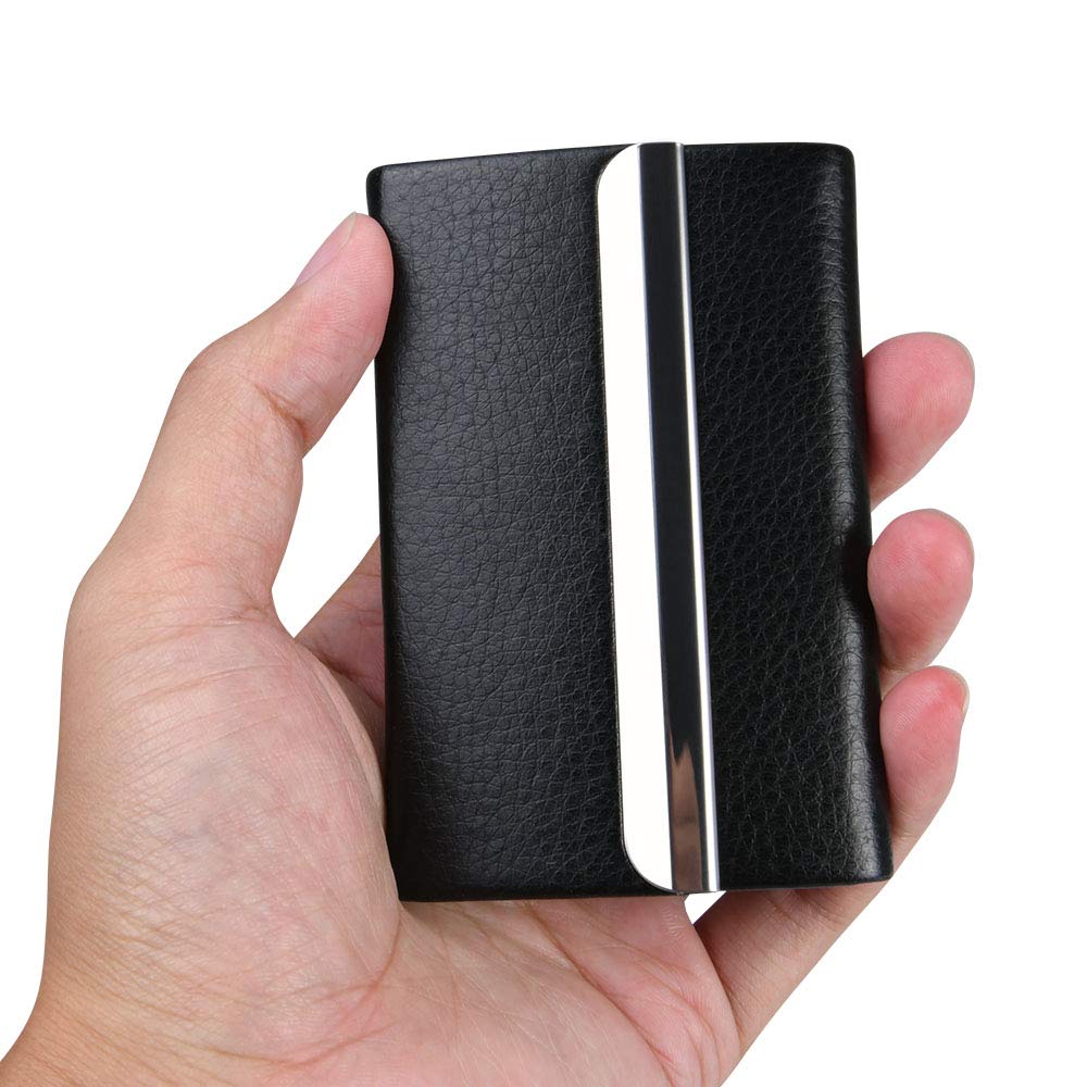 PU Leather Business Card Holder with Magnetic Buckle-CentralDepot247