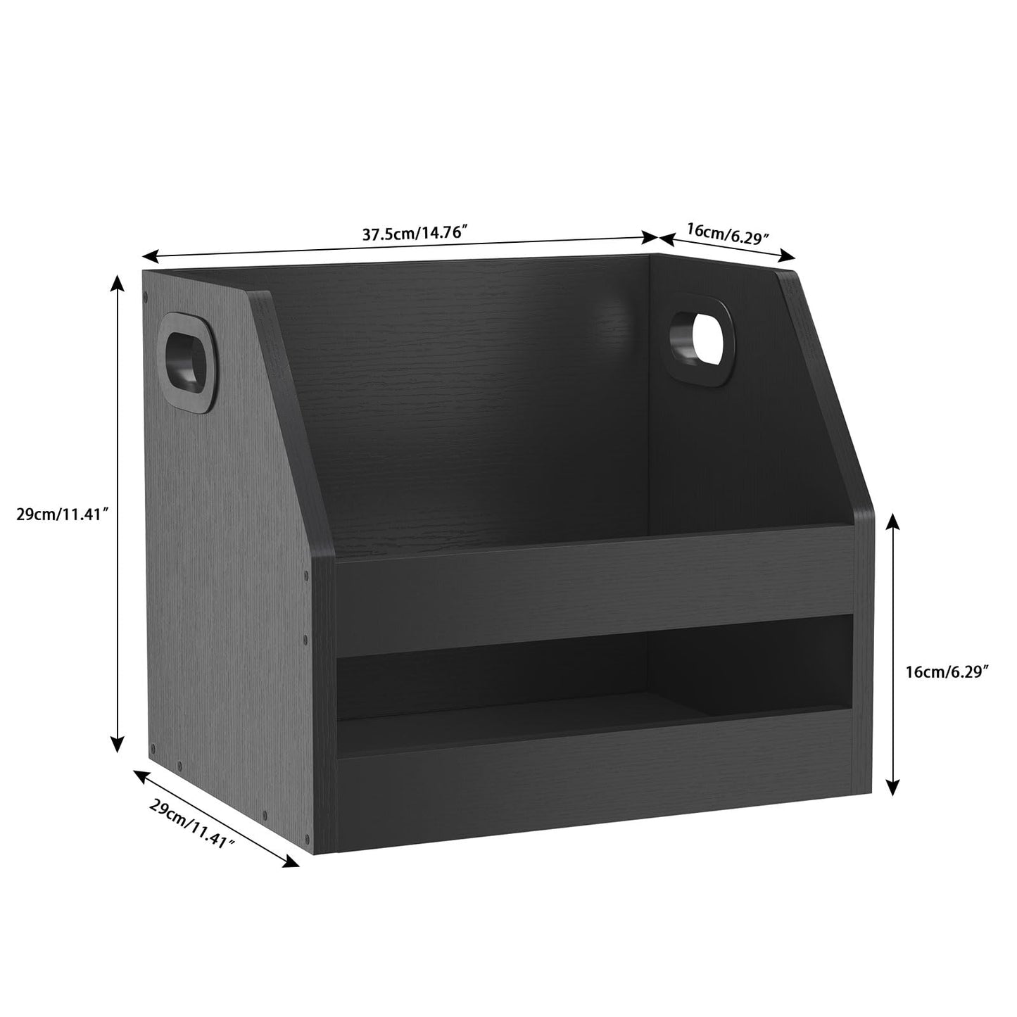 Vinyl Album Storage Box - Rustic Brown LP Record Holder-CentralDepot247