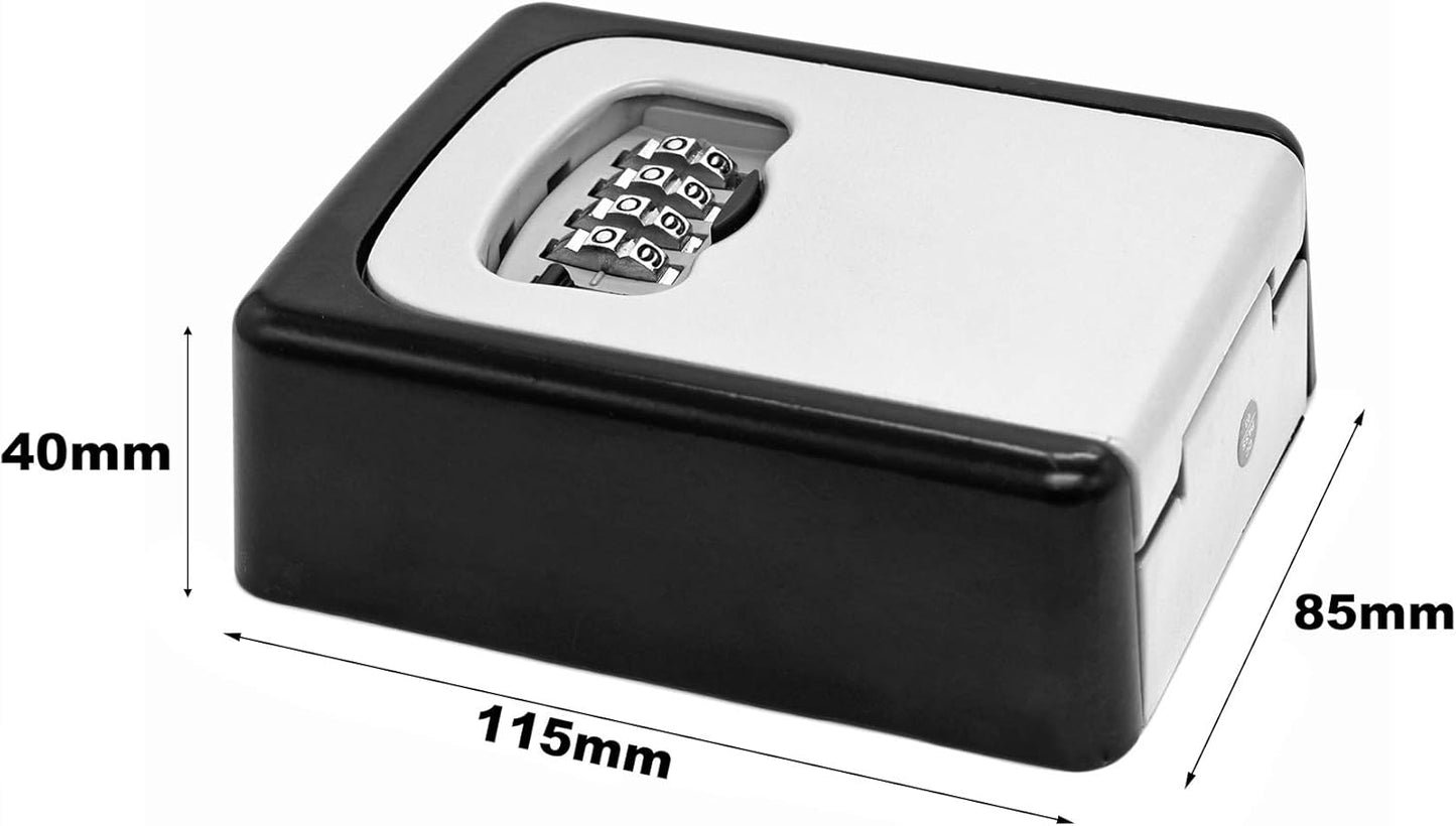 Wall Mounted Key Lock Box with 4-Digit Combination for Secure Key Storage