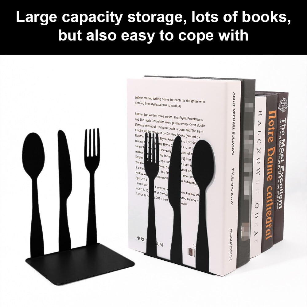 Sturdy Metal Bookends - Set of 2 for Shelves and Office-CentralDepot247