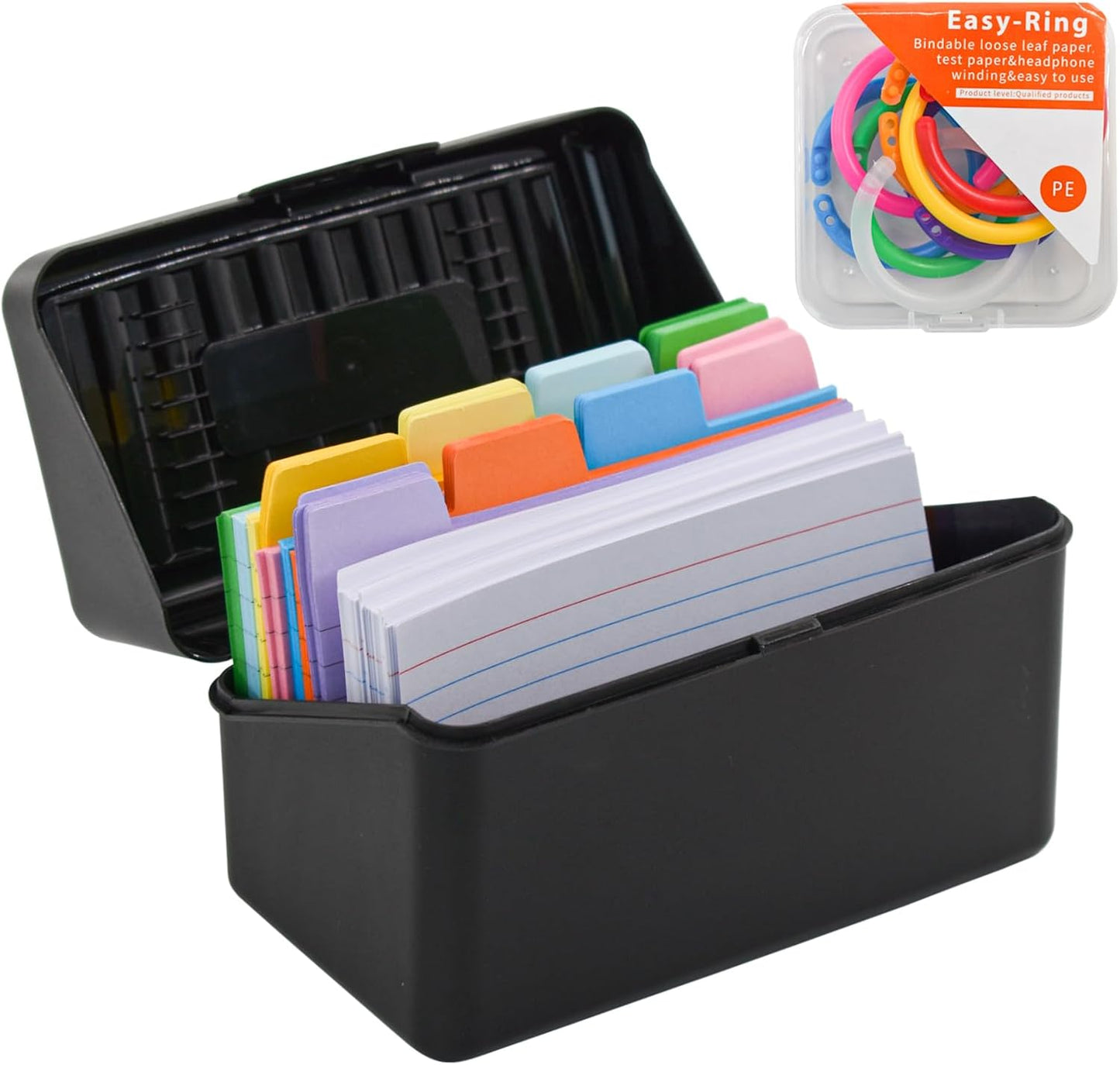 VANRA 3x5 Flash Card Organizer Case - Index Card Holder (Black)