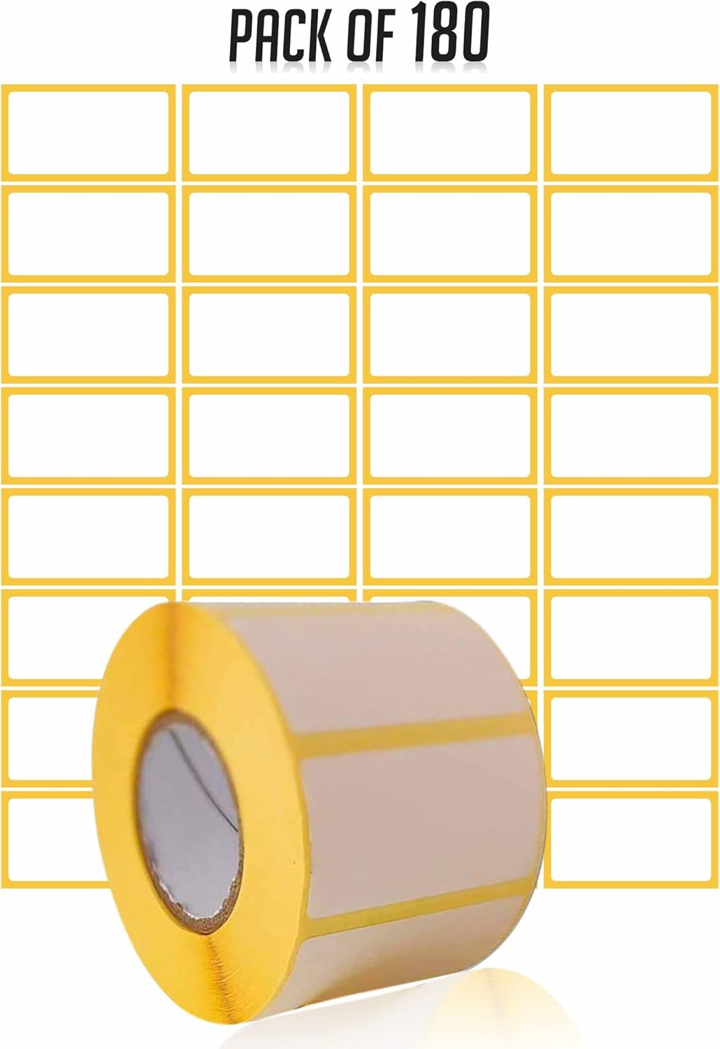 Self-Adhesive Plain Address Labels Roll - 180 Stickers 9x3.5cm