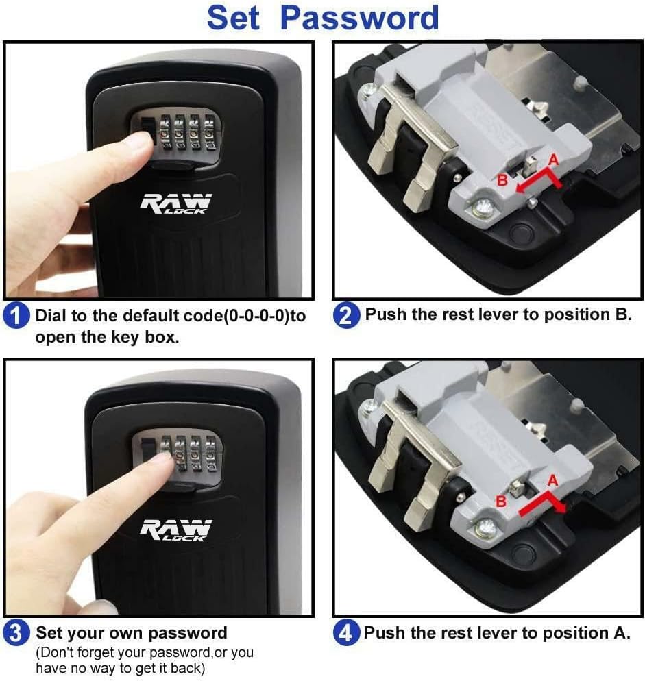 Extra Large Wall Mounted Key Safe Box - Heavy Duty Waterproof Storage