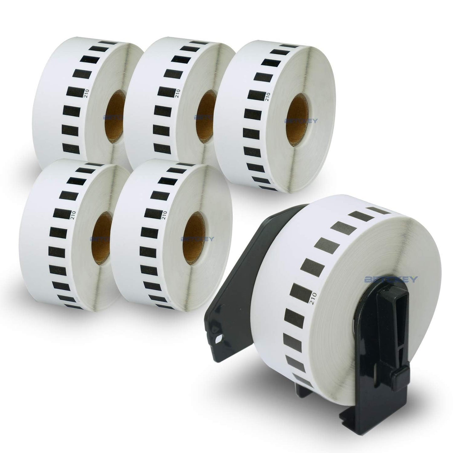 10 Rolls DK-22210 Labels with 2 Reusable Holders - 29mm x 30.48m