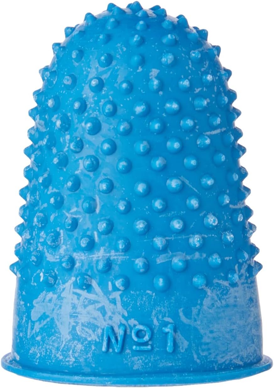 Quality Blue Thimblette Rubber for Note-Counting - Size 1, Pack of 10-CentralDepot247