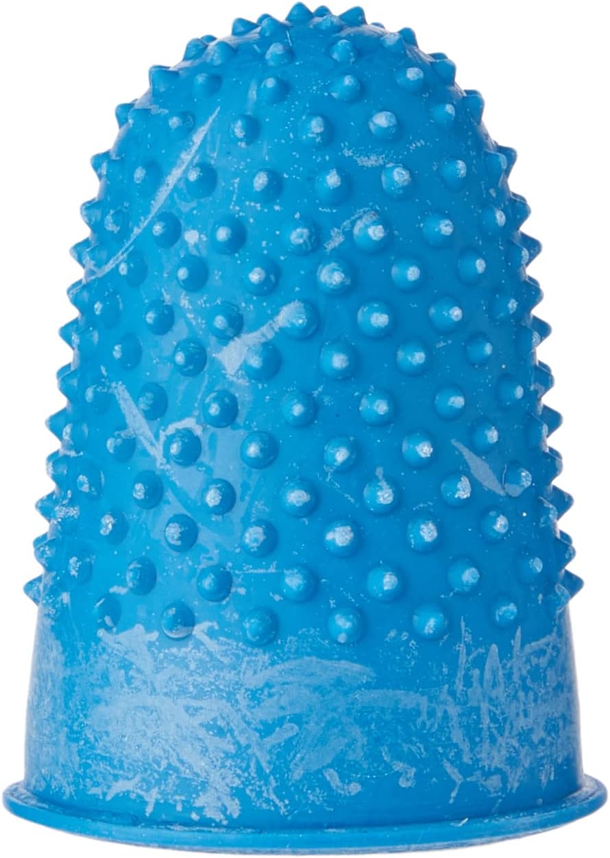 Quality Blue Thimblette Rubber for Note-Counting - Size 1, Pack of 10-CentralDepot247