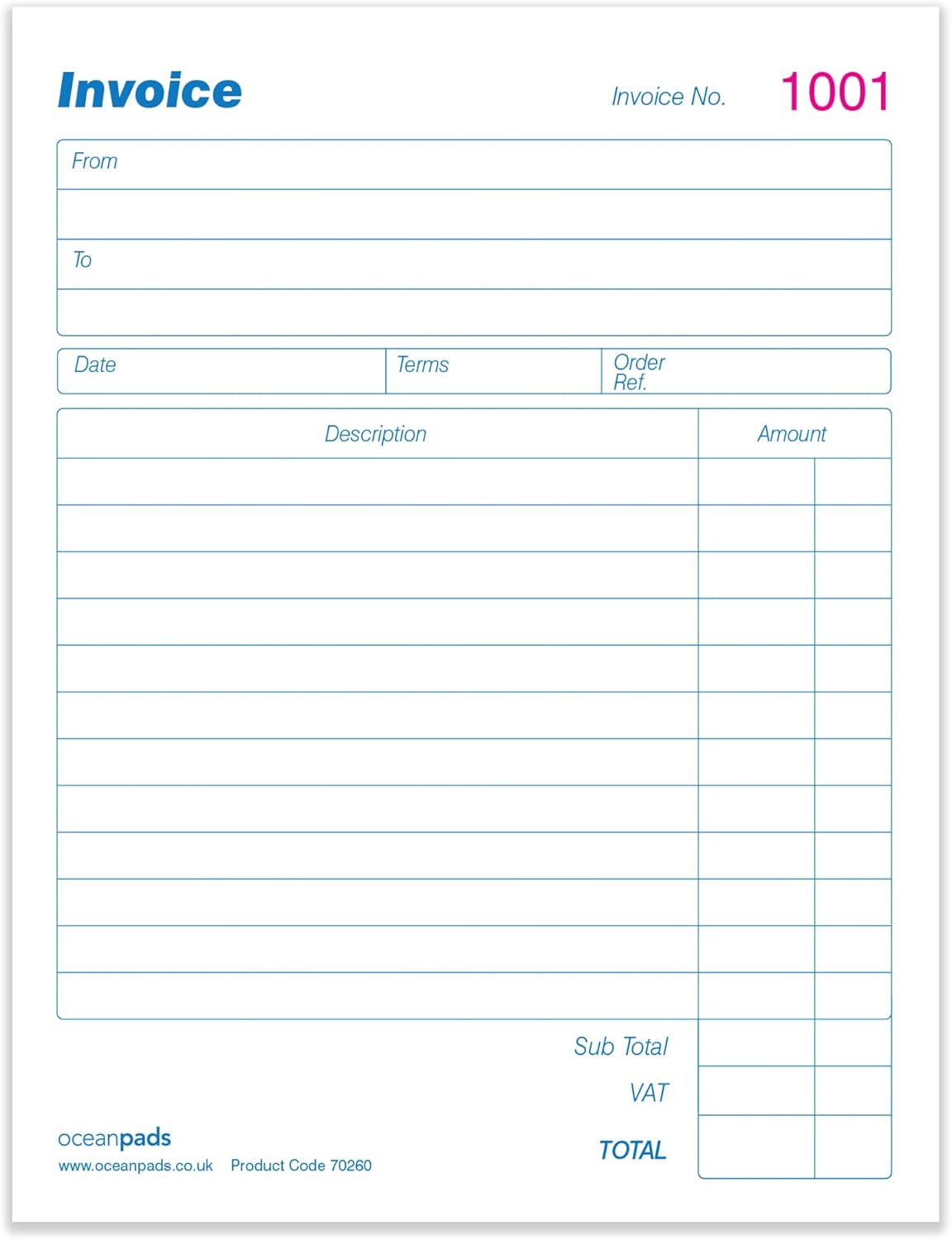 Small A6 Invoice Book Duplicate, 105mm x 148mm, Carbonless (70260)