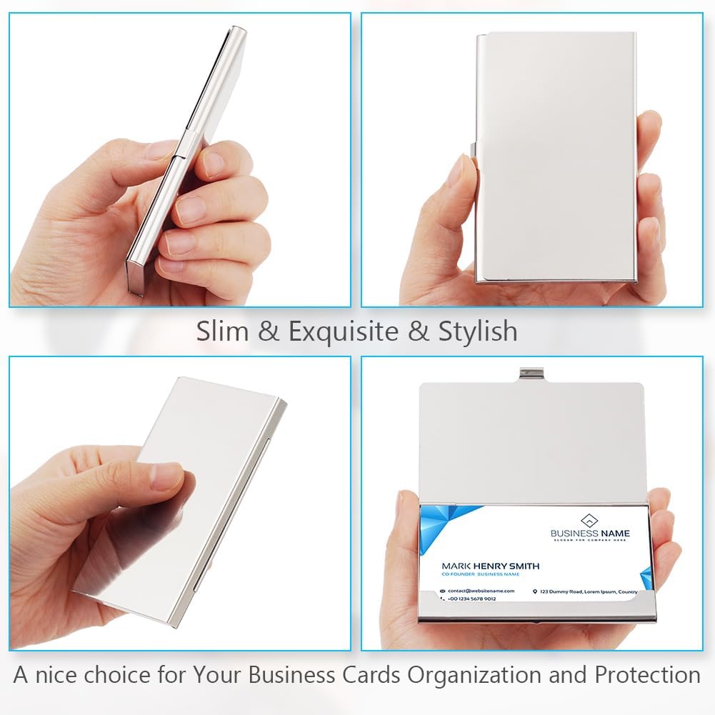 Professional Stainless Steel Business Card Holder - Ultra Thin & Portable-CentralDepot247