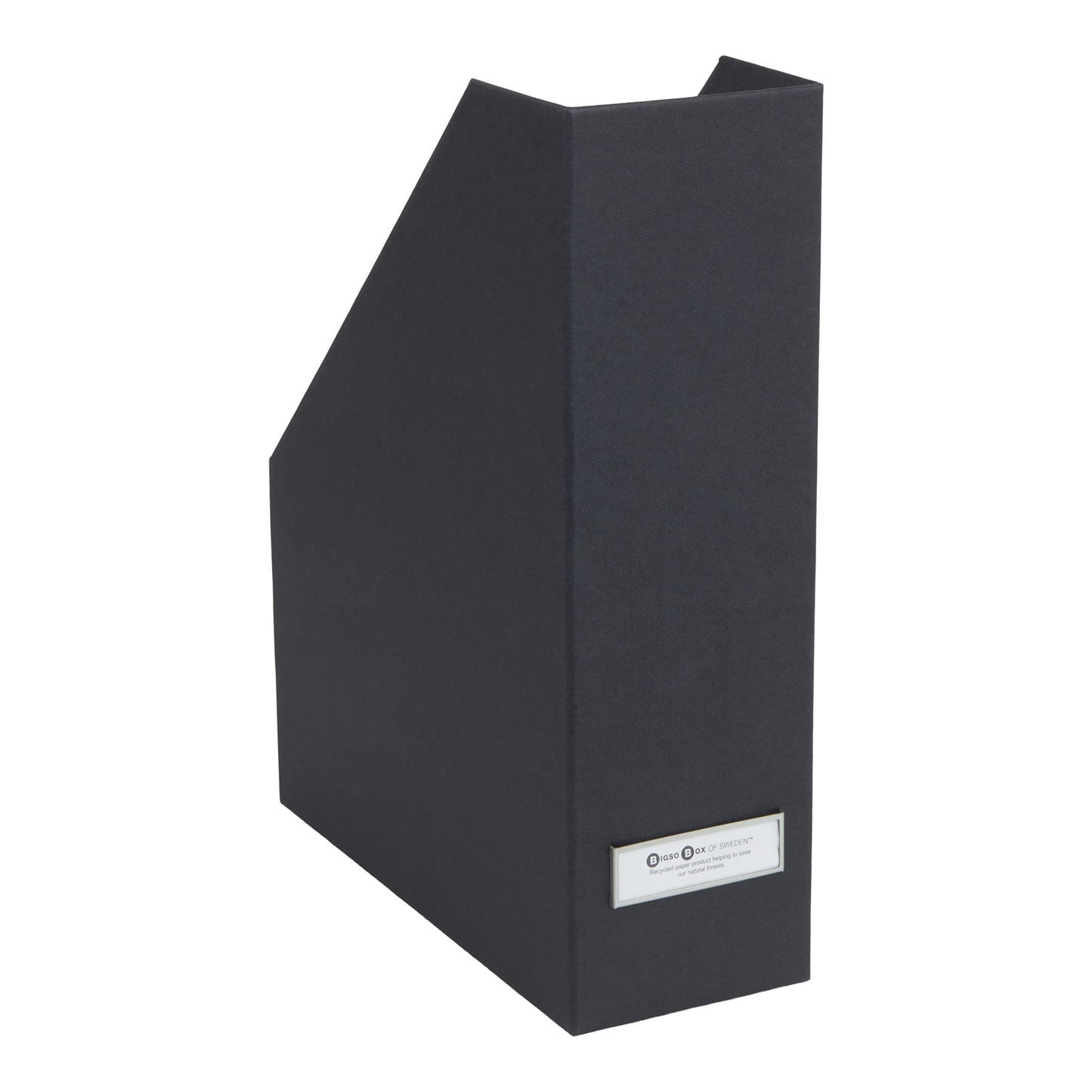 Standing Magazine Storage Box with Label - Document Holder - Black Speckled