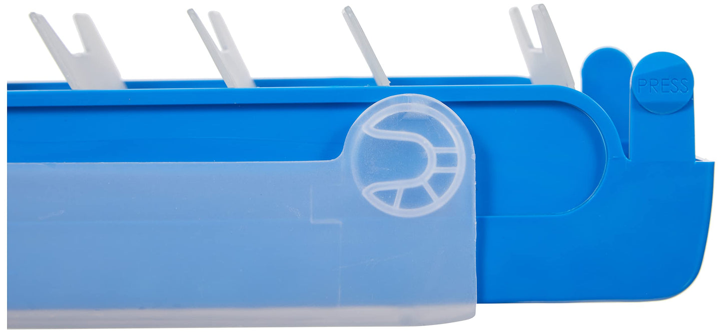 TimeTex A8 Index Card Box - Blue Plastic with Semi-Transparent Lid-CentralDepot247