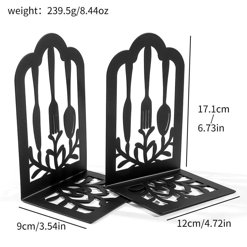 Sturdy Metal Bookends - Set of 2 for Shelves and Office-CentralDepot247