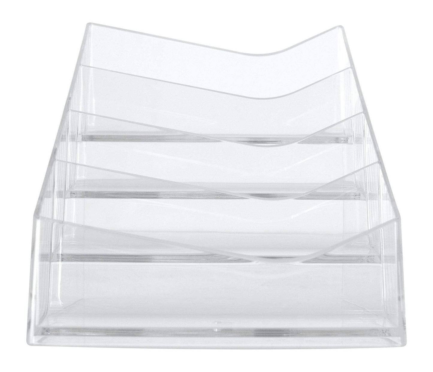 The Helpdesk Business Card Holder - 4 Compartments, Transparent-CentralDepot247