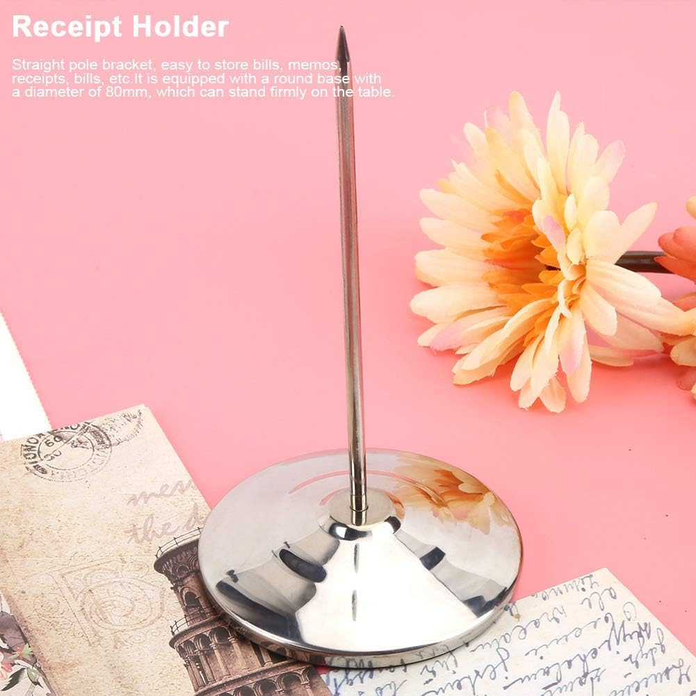 Stainless Steel Receipt Spike Holder - 6.3 Inch Memo Clip-CentralDepot247