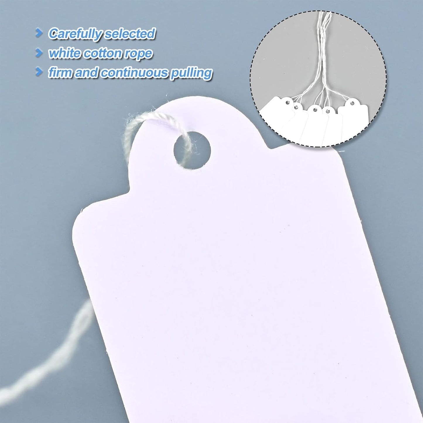 Price Labels Tags with String - 500 Pcs, 35x22mm