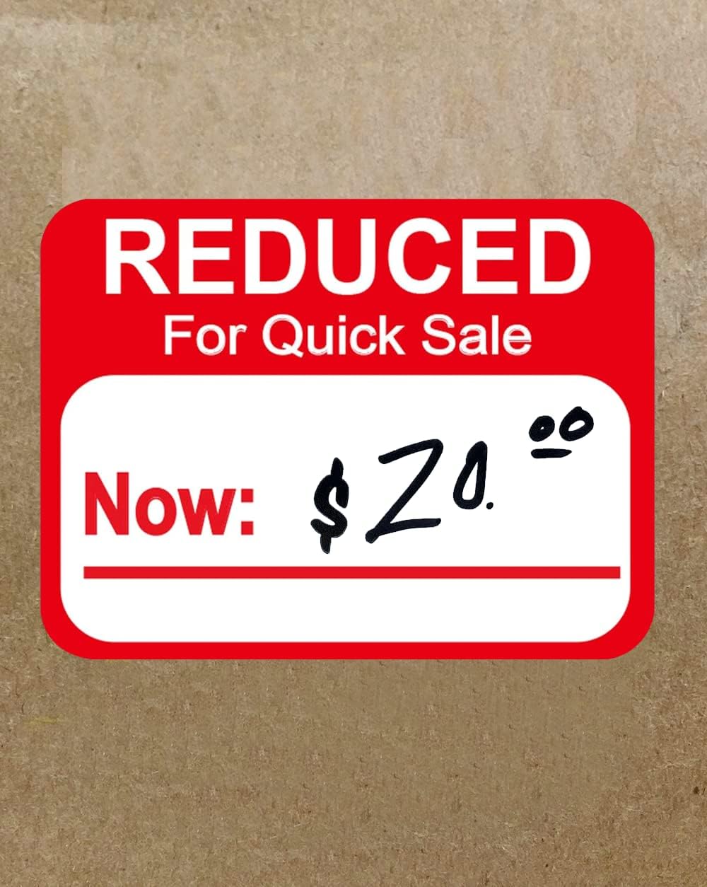 Reduced Stickers Sale Price Labels 500 Pcs/Roll - Red