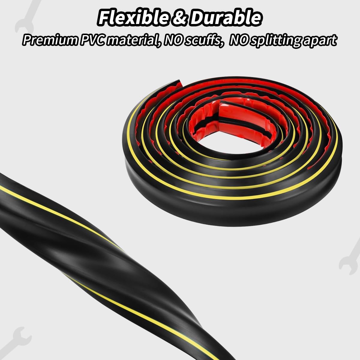 Self-Adhesive Floor Cable Cover Protector - 2M PVC Wire Hider-CentralDepot247