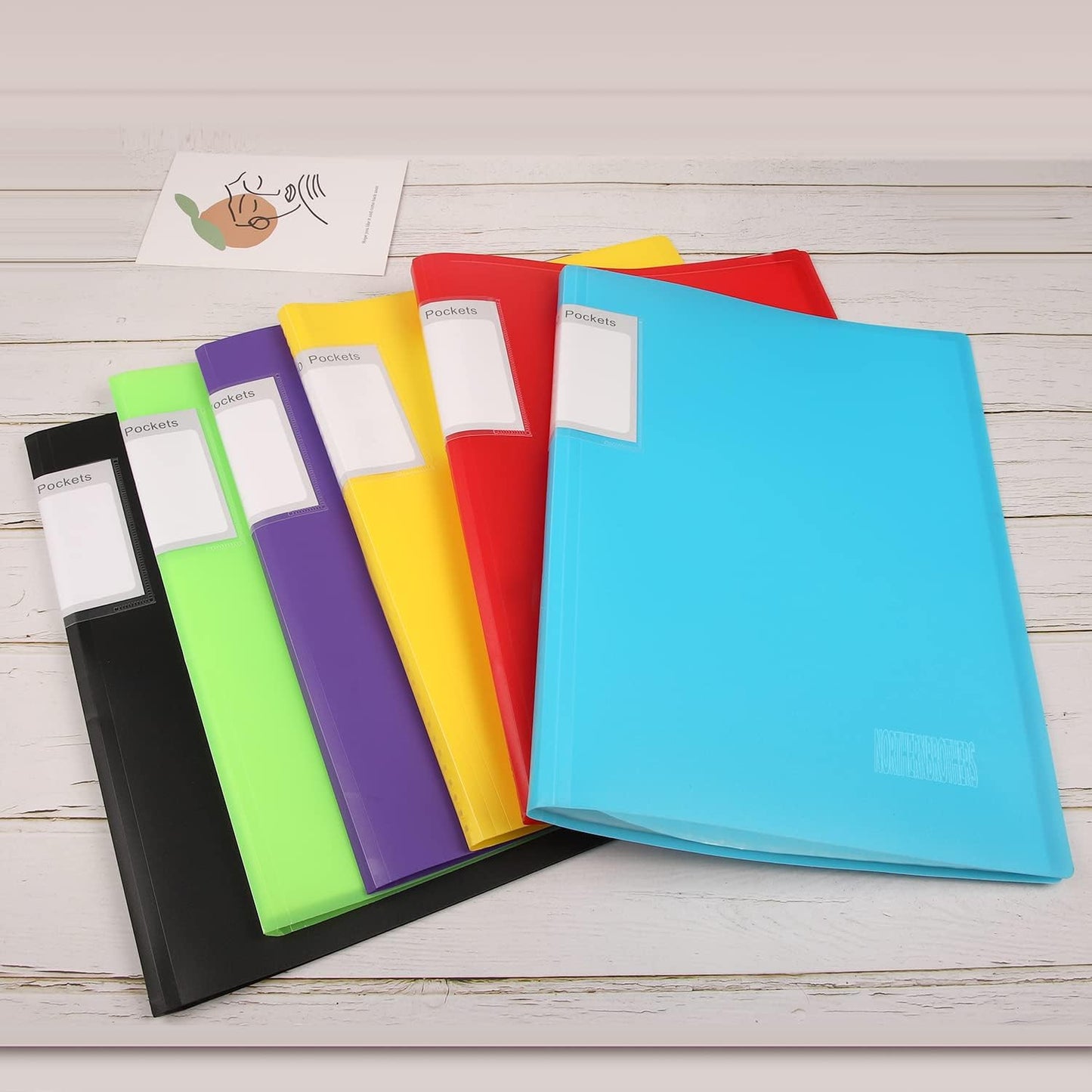 Presentation Display Book A4 - 30 Pockets Project Folder - 6 Colours