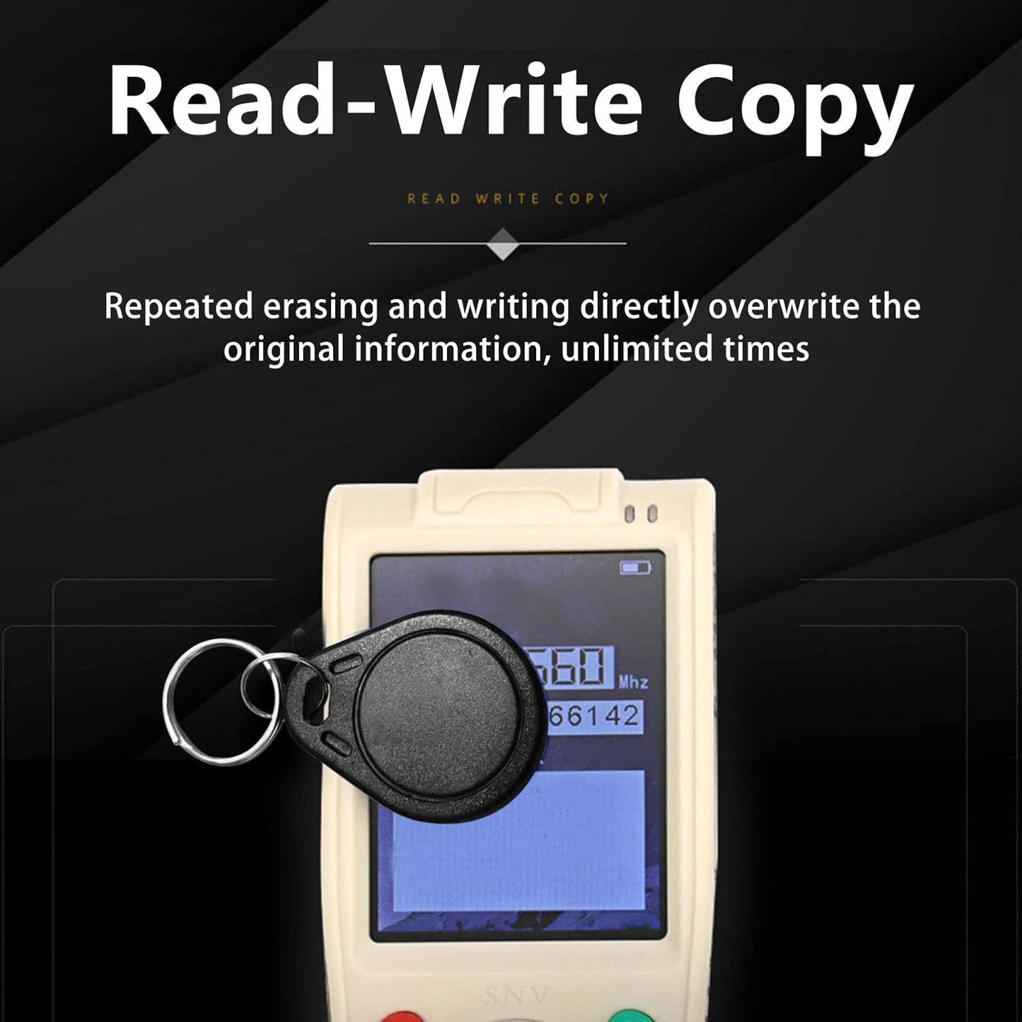 Proximity ID Card Key - 50pcs 125kHz RFID Rewritable Keyfobs