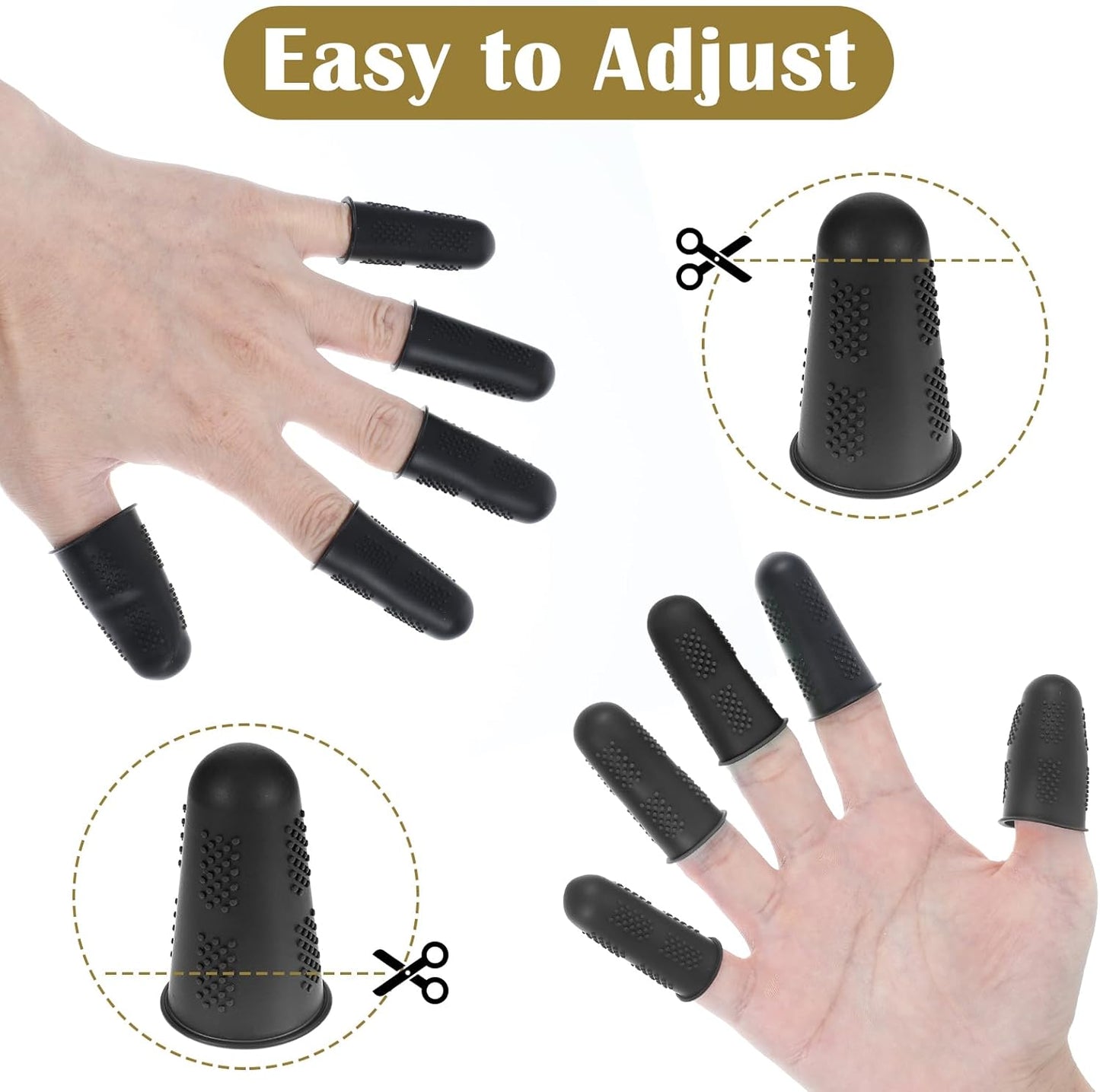 10 Pcs Silicone Finger Protectors - 3 Sizes for Various Tasks-CentralDepot247
