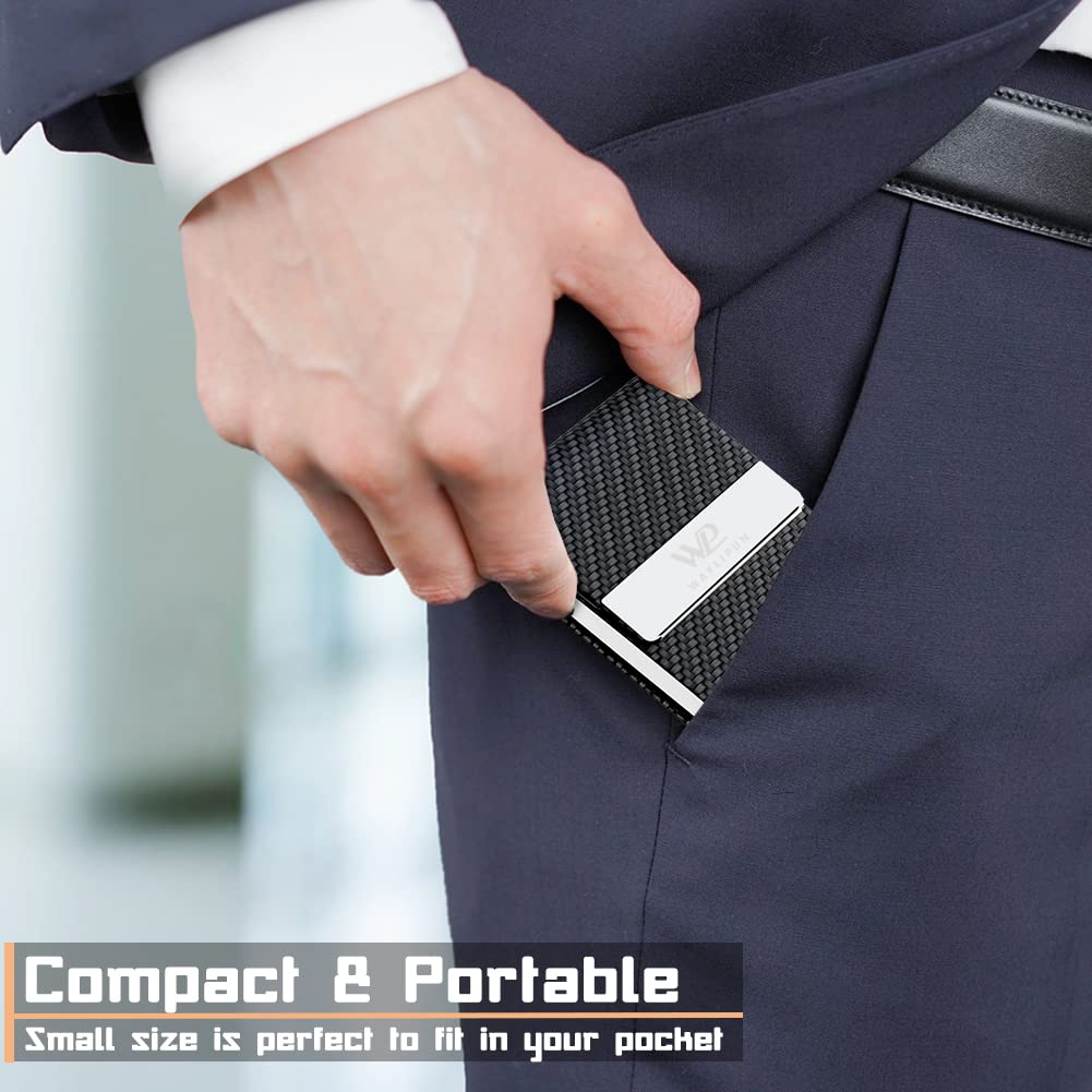 Professional PU Leather & Stainless Steel Business Card Holder - Coffee-CentralDepot247