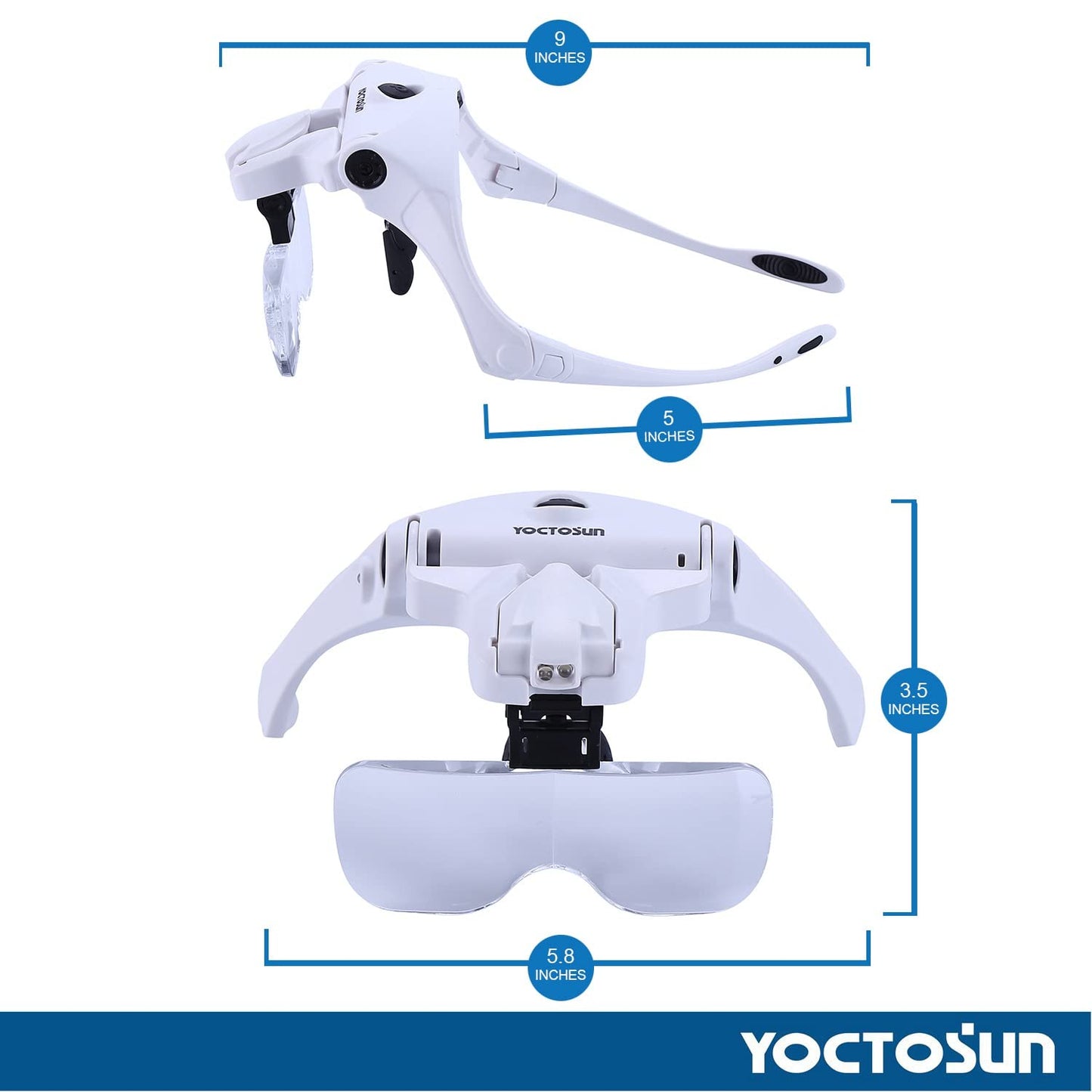 Rechargeable LED Head Magnifier with Interchangeable Loupe Light-CentralDepot247