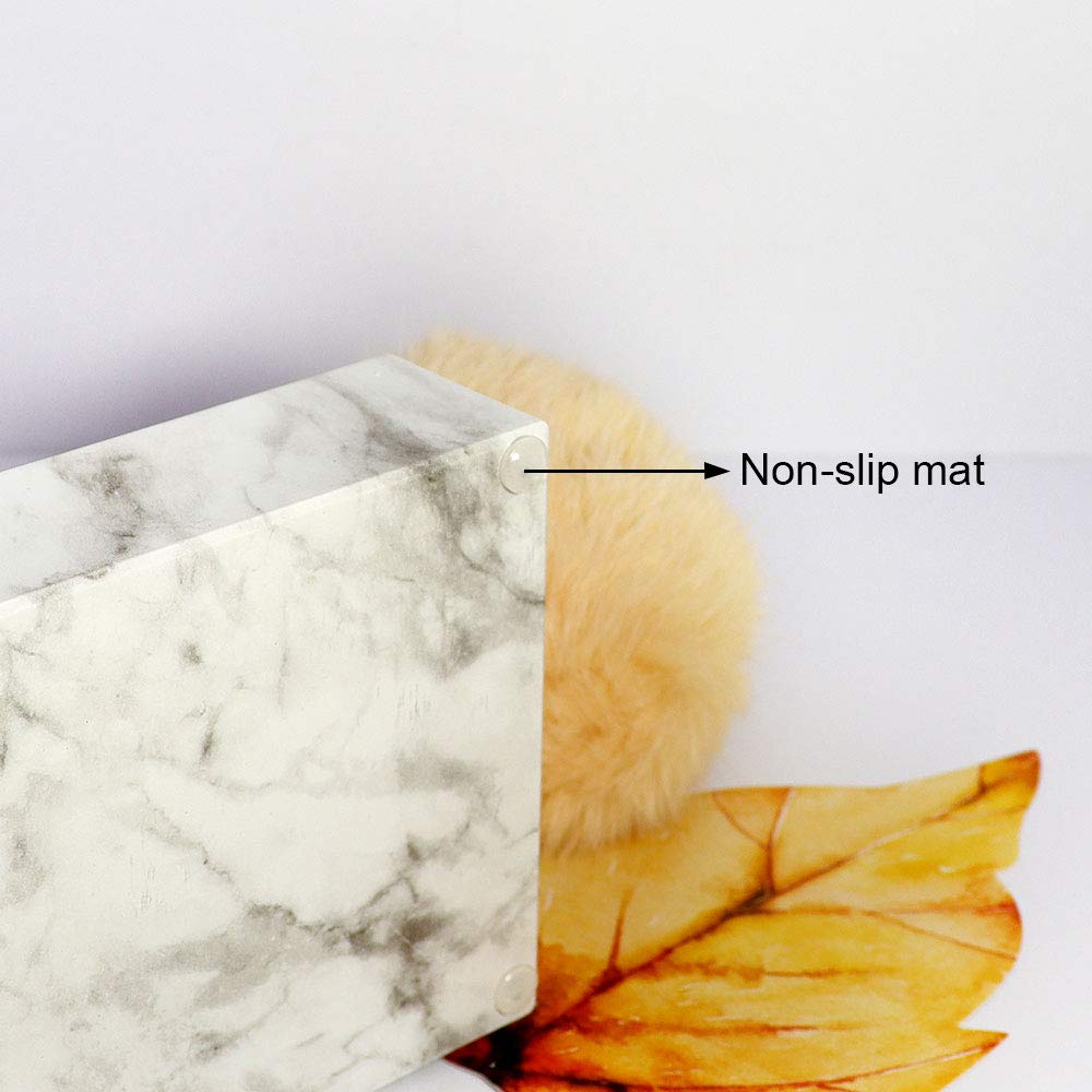 Rose Gold & Marble Memo Pad Holder - Stylish Desk Organizer-CentralDepot247