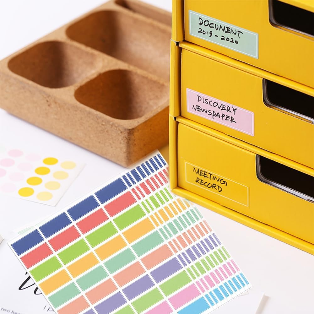 10 Sheets/400 PCS Rectangle Stickers - Waterproof Self Adhesive Labels