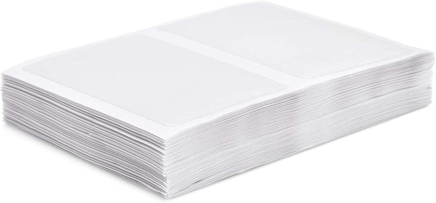 100-Pack Clear Business Card Pockets - Self-Adhesive Holders