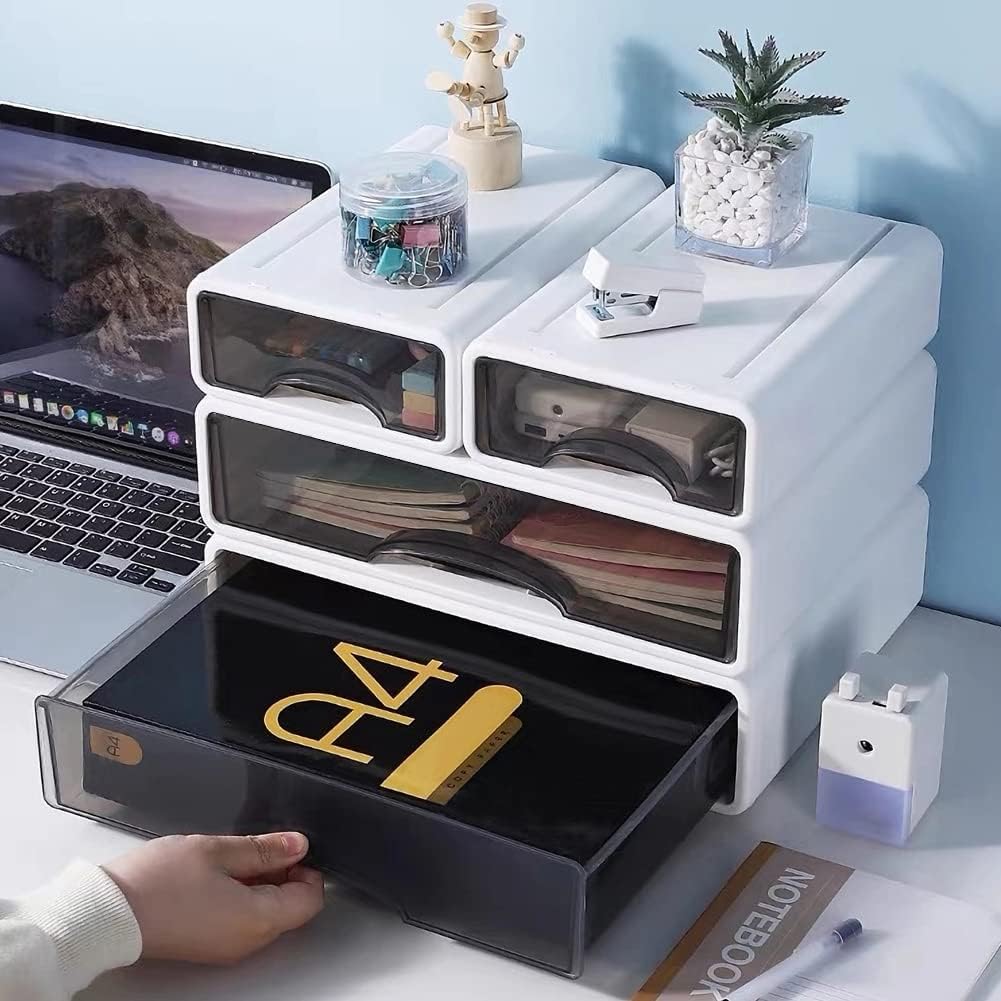 Stackable 4-Drawer Desk Organizer for Office & Home-CentralDepot247