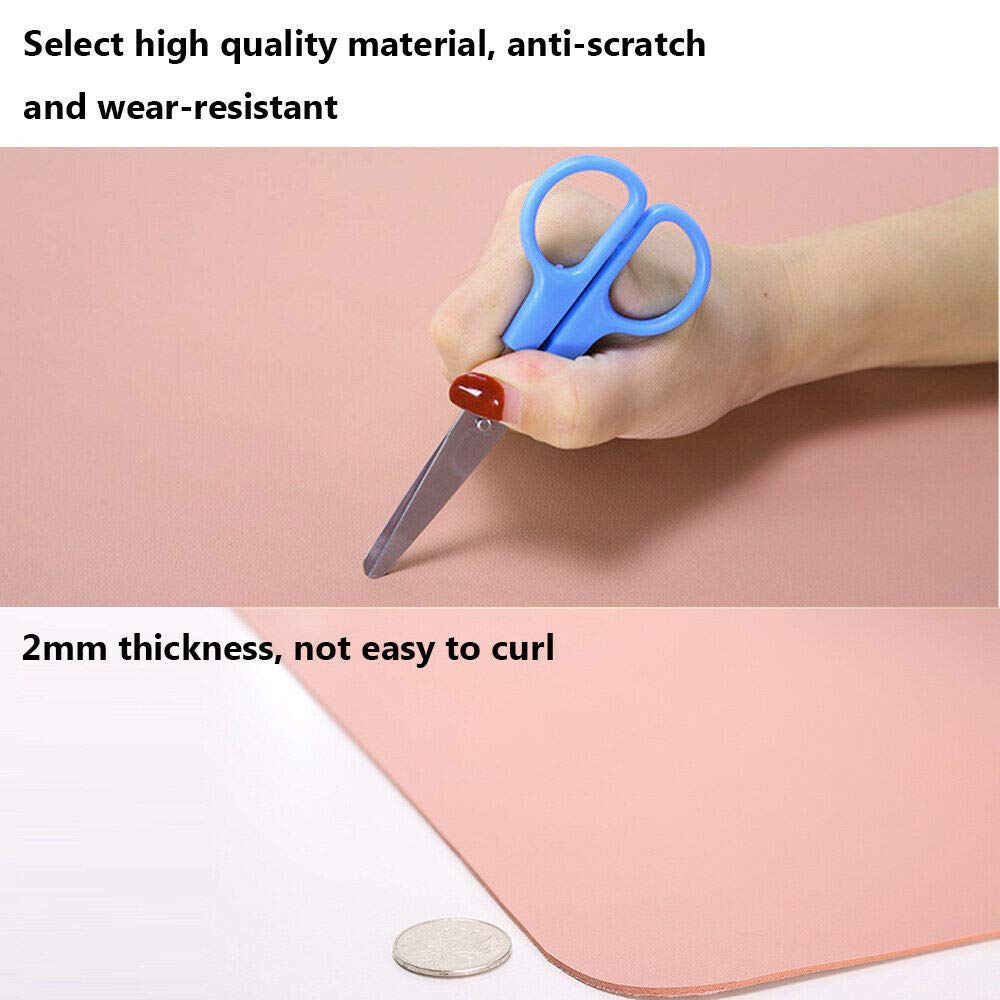 PU Leather Desk Pad - Dual Use Waterproof Extended Mouse Pad (Pink)-CentralDepot247