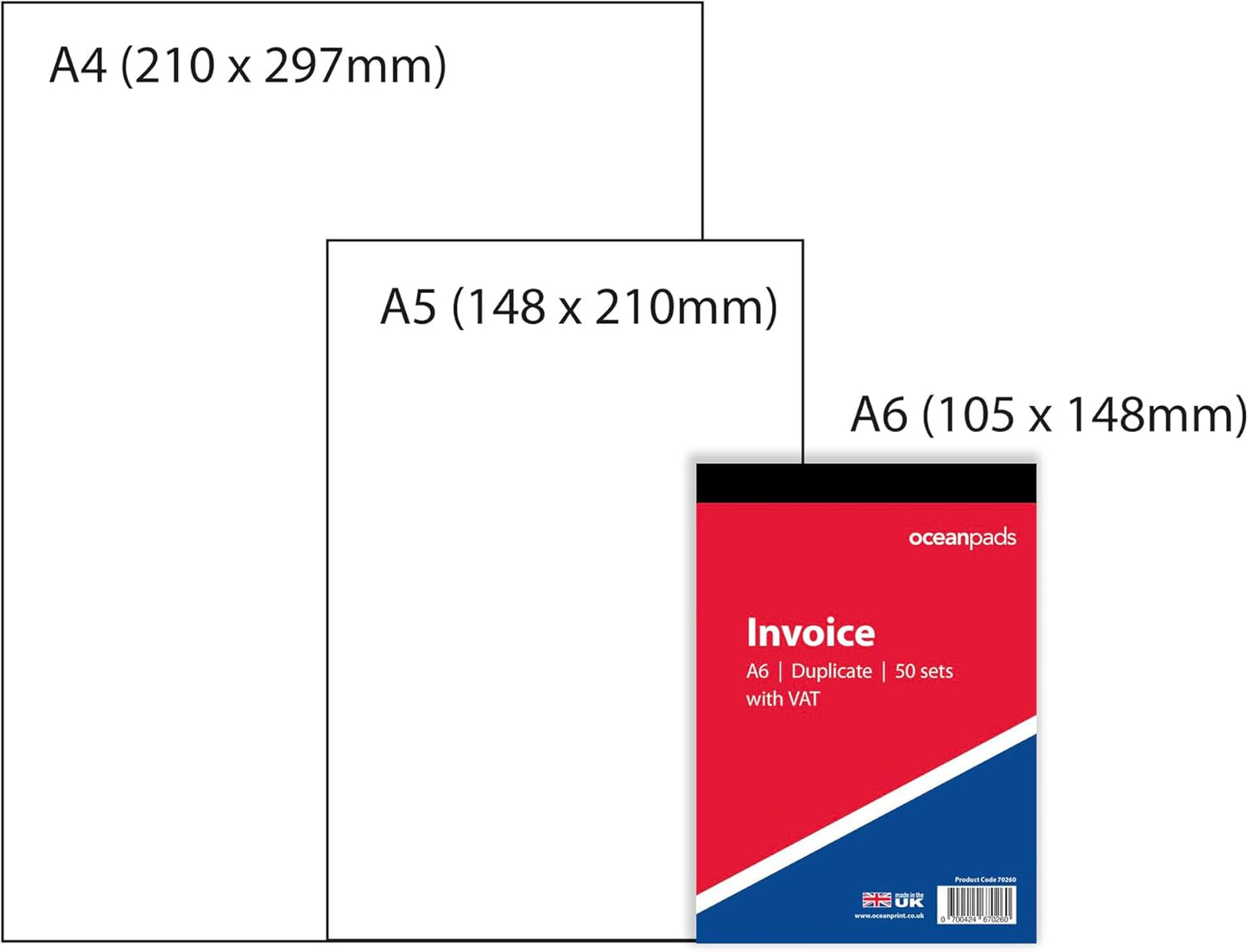Small A6 Invoice Book Duplicate, 105mm x 148mm, Carbonless (70260)