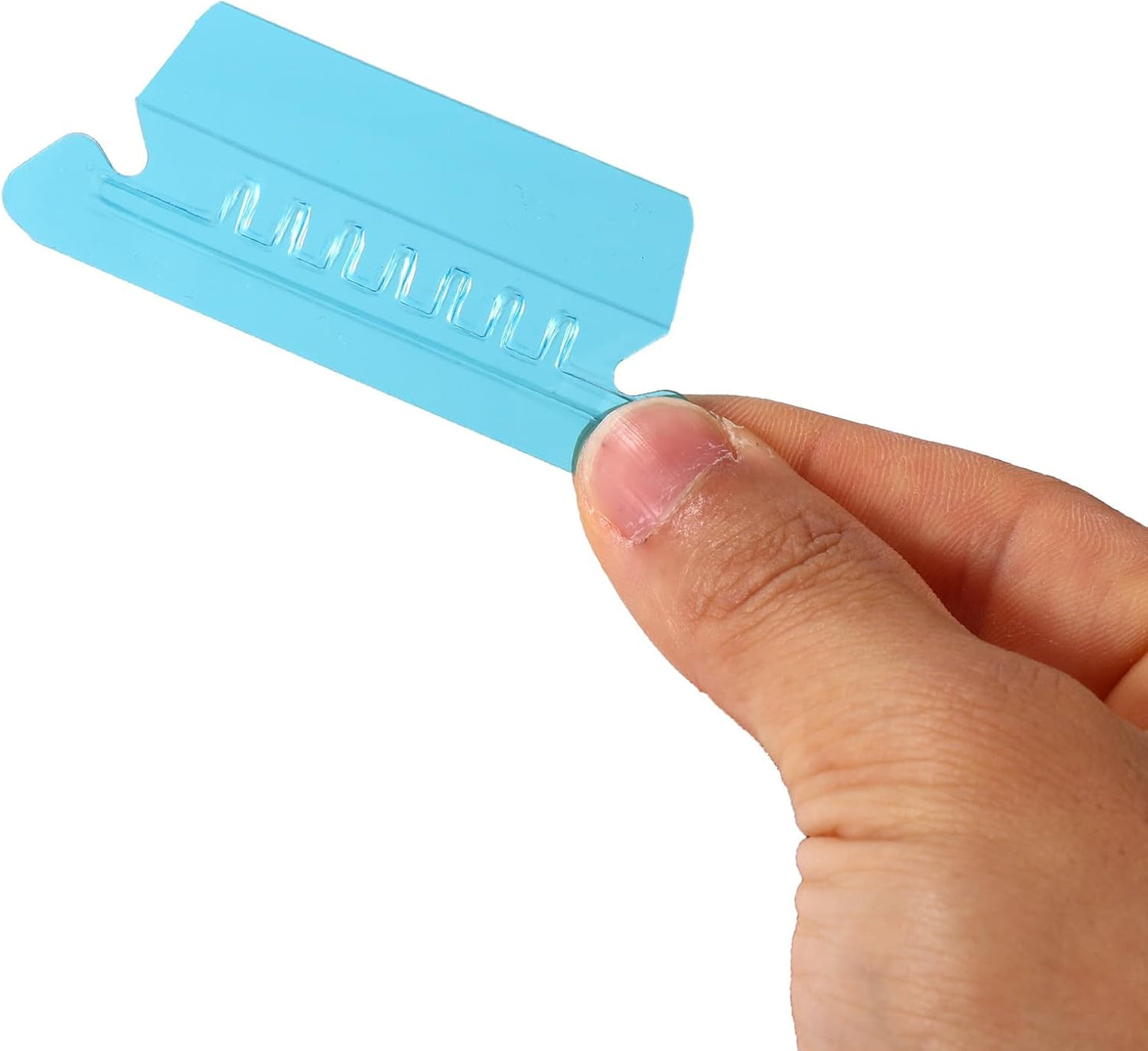 Tinoaly 60pcs Hanging File Folder Tabs, Colored Plastic Labels with Inserts